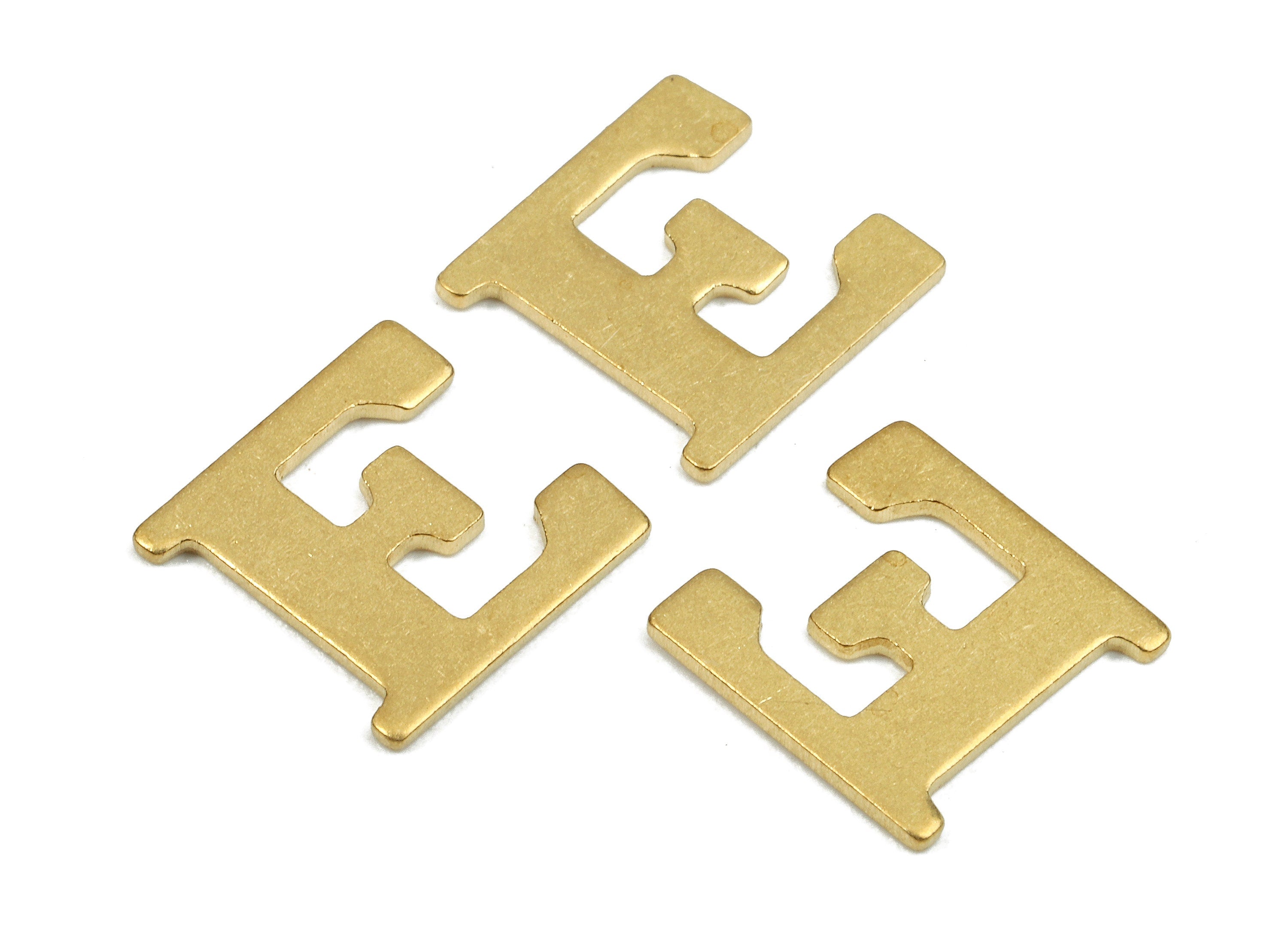 Brass E Blank - Raw Brass Letter E Blank - Brass Letter Wallart Decoration - Brass Alphabet E Blank - 10.3x10.03x0.86mm - PP2759 - DOMEDBAZAAR