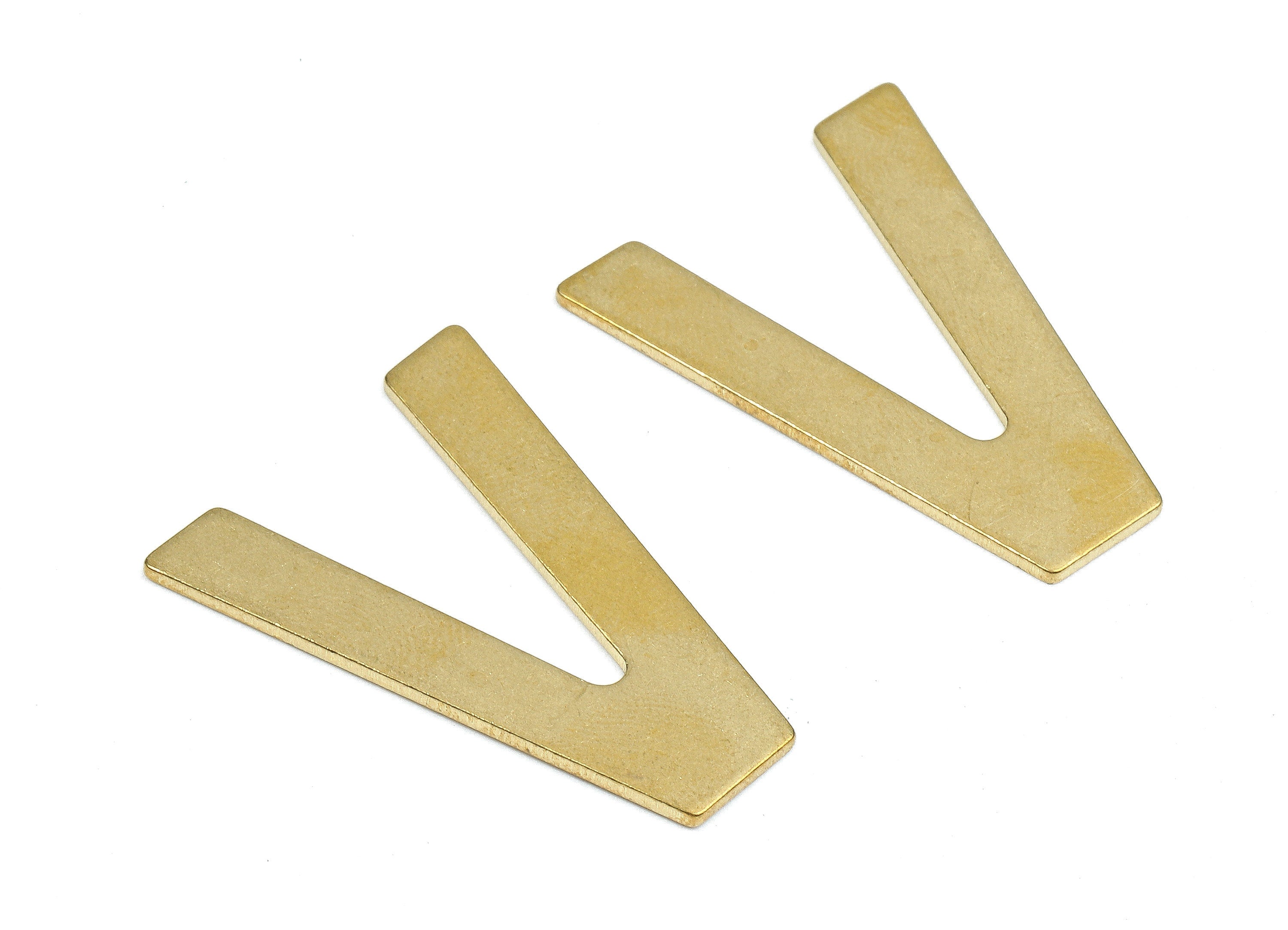 Brass V Blank - Raw Brass Letter V Blank - Brass Letter Wallart Decoration - Brass Alphabet V Blank - 29.37x31.84x1.05mm - PP2750 - DOMEDBAZAAR