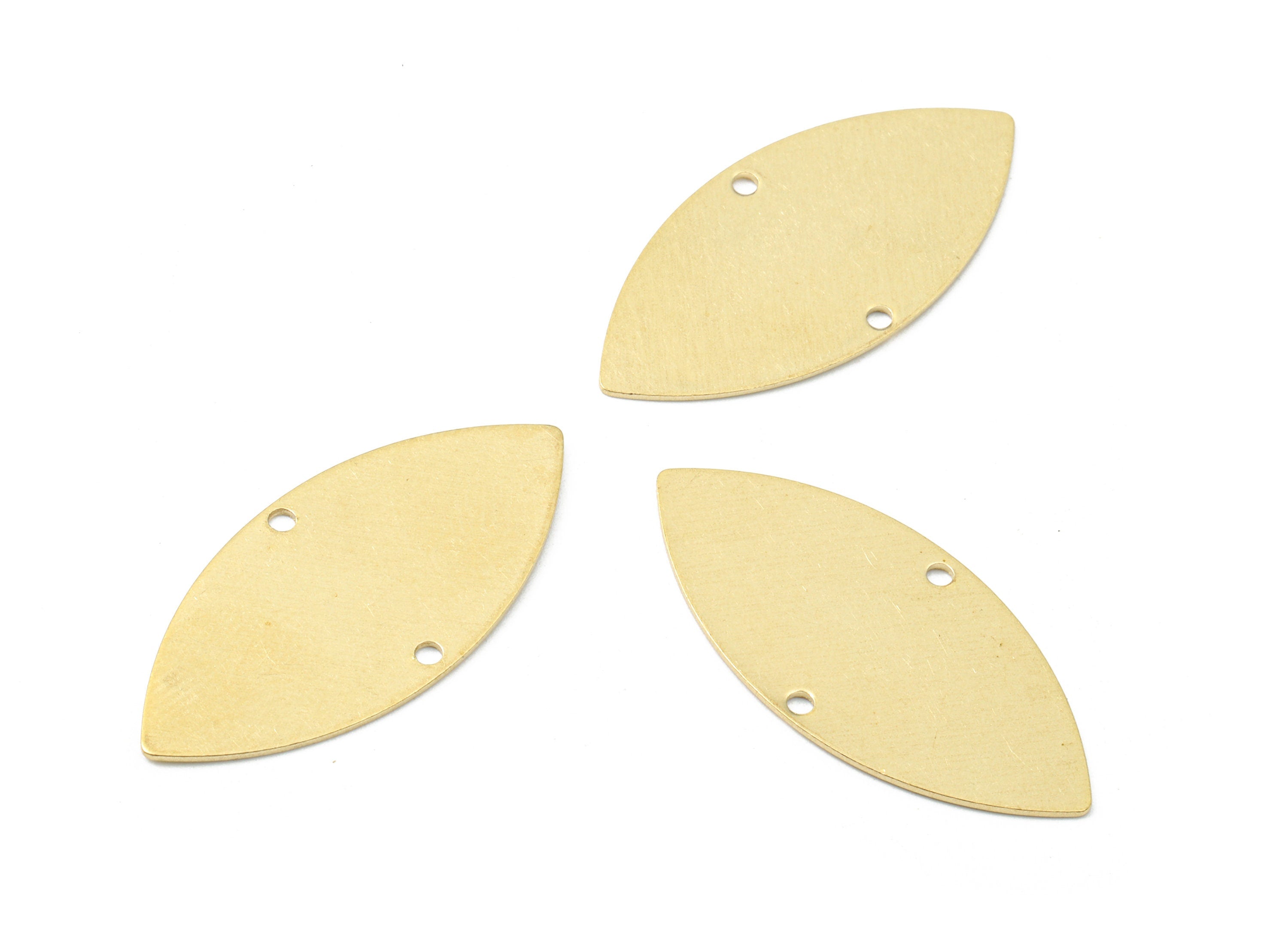 Personalized stamping blank - Brass Eye Connectors - Raw Brass Eye Earring and Pendant - Necklace Connectors - 32.05x14.9x0.59mm - PP2434 - DOMEDBAZAAR