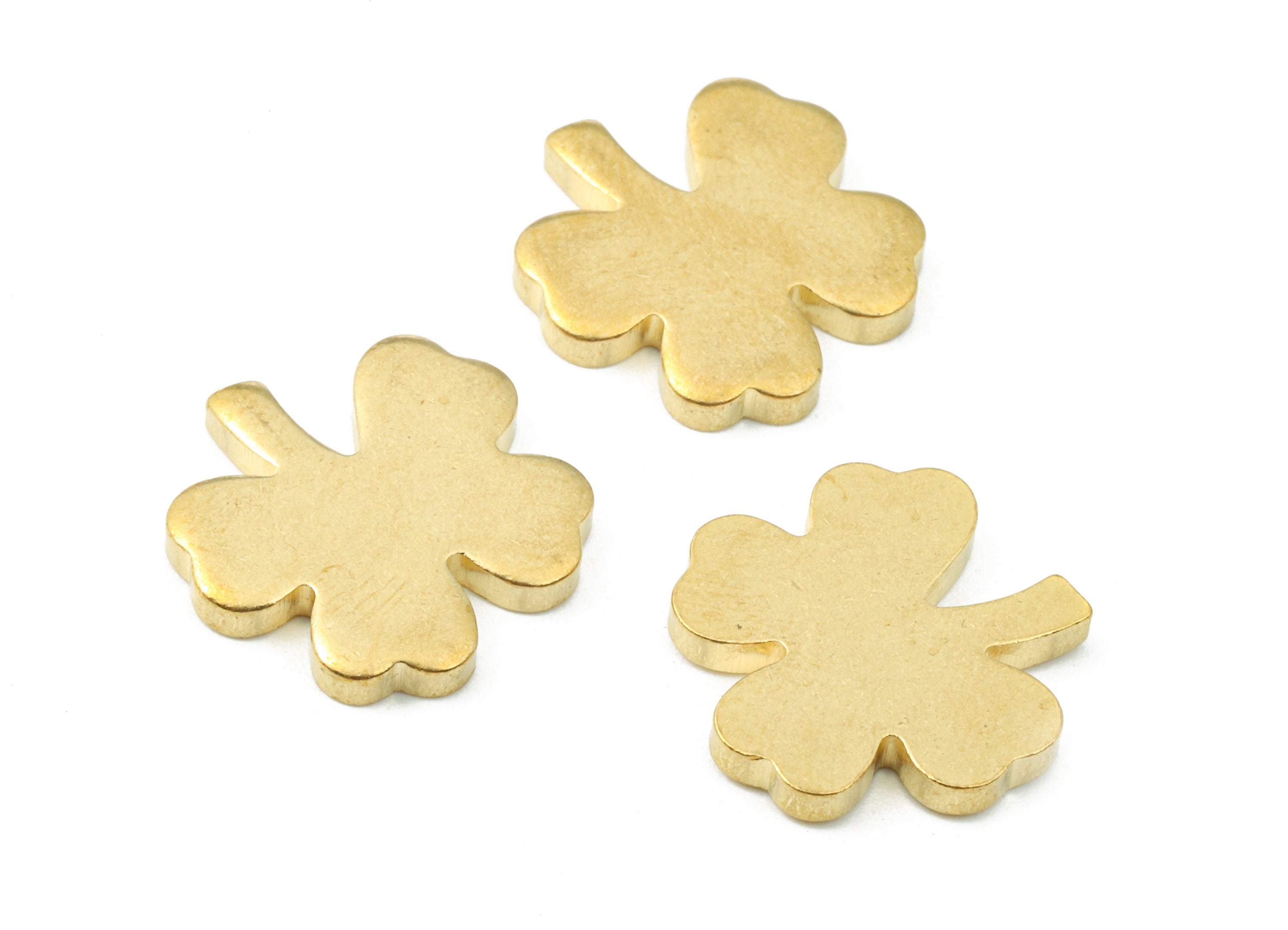 Brass Four Leaf Clovers Blank - Raw Brass Four Leaf Clovers Stamping Blank - Brass Stamping Tag - Jewelry Supplies - 15.3x15x2.14mm - PP2669 - DOMEDBAZAAR