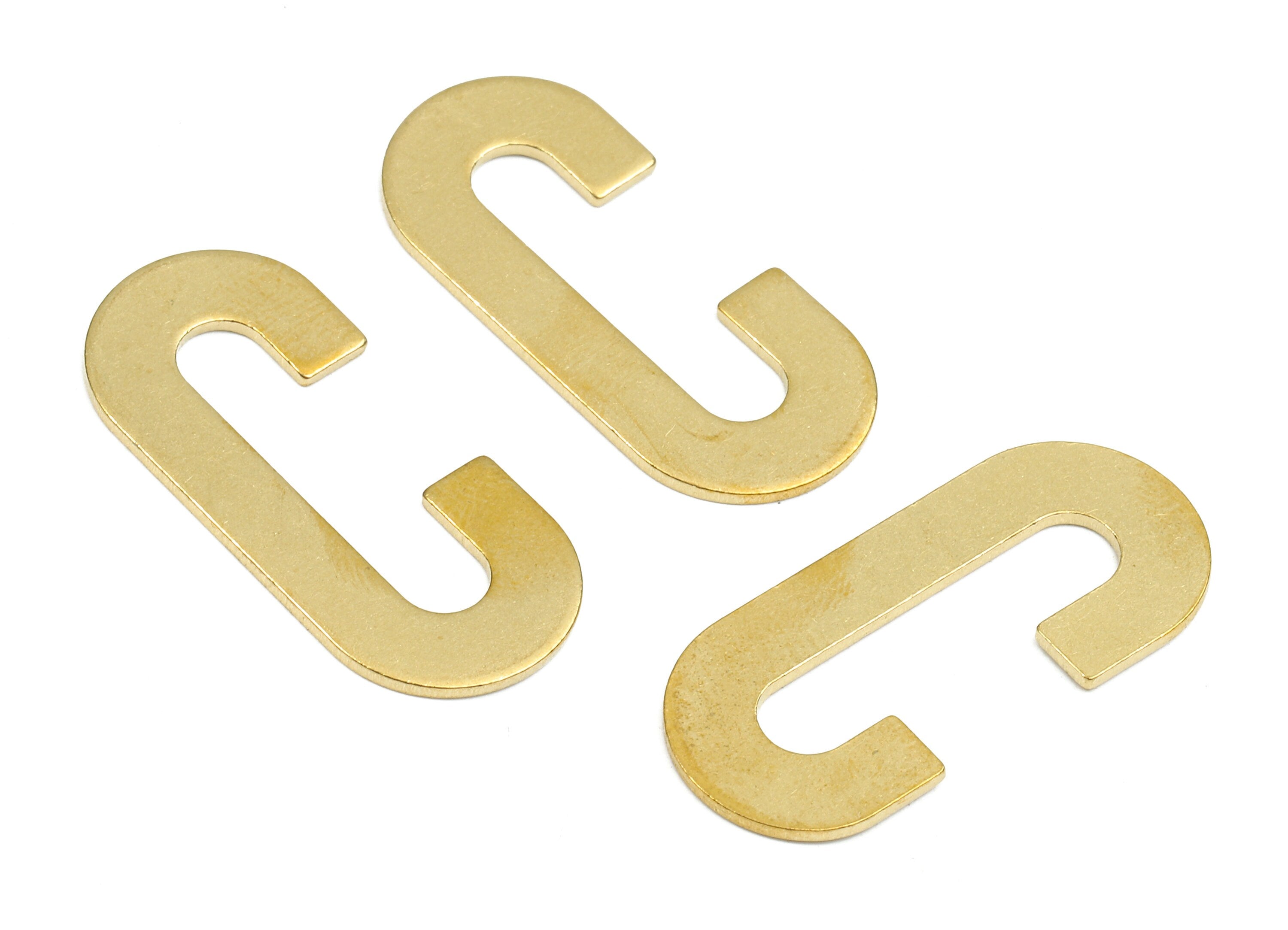 Brass C Blank - Raw Brass Letter C Blank - Brass Letter Wallart Decoration - Brass Alphabet C Blank - 30.91x14x1.3mm - PP2731 - DOMEDBAZAAR