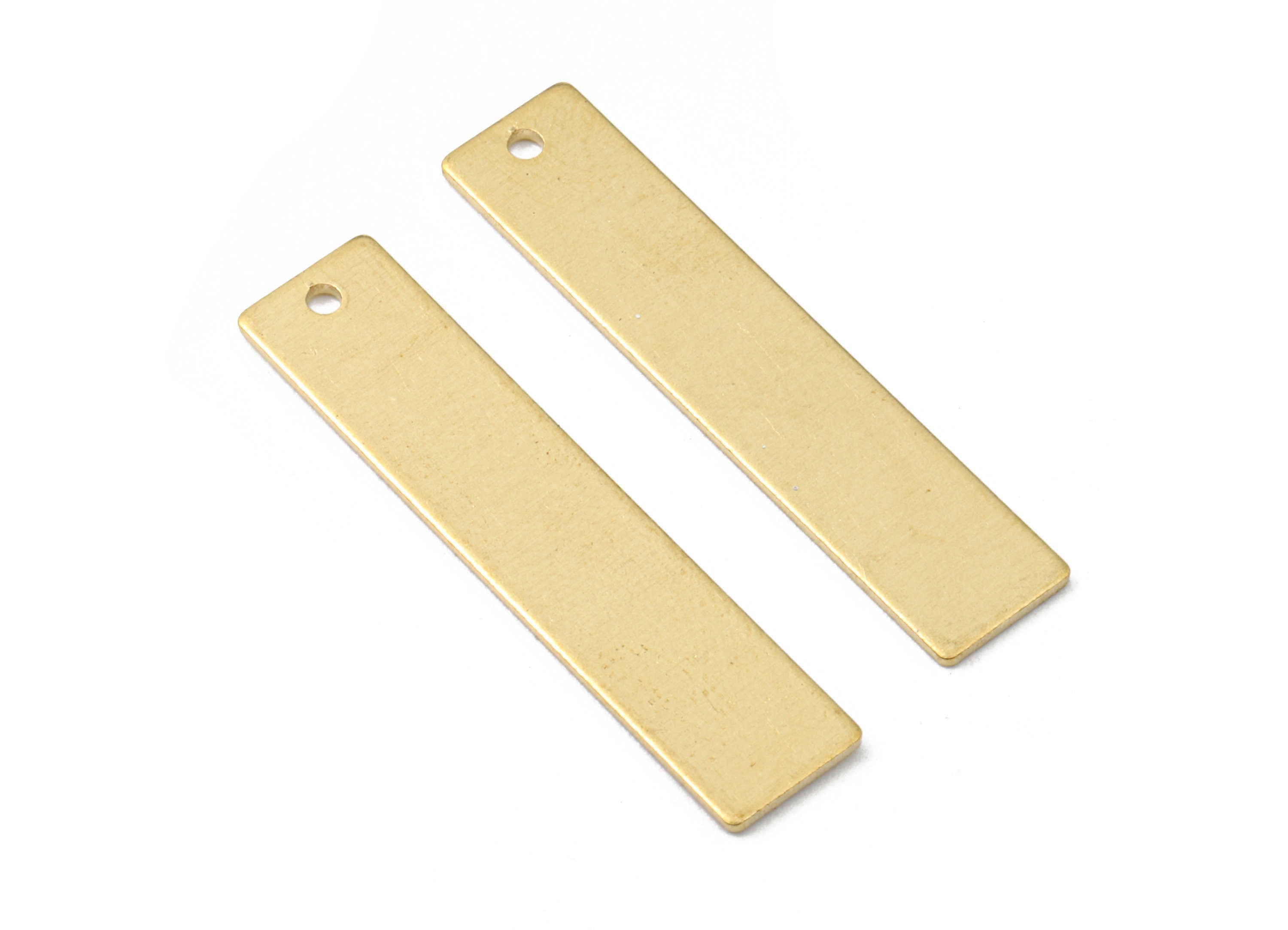 Personalized stamping blank - Brass Rectangle Charms - Raw Brass Rectangle Earrings and Pendant - 32.74x7.23x0.78mm - PP2542 - DOMEDBAZAAR