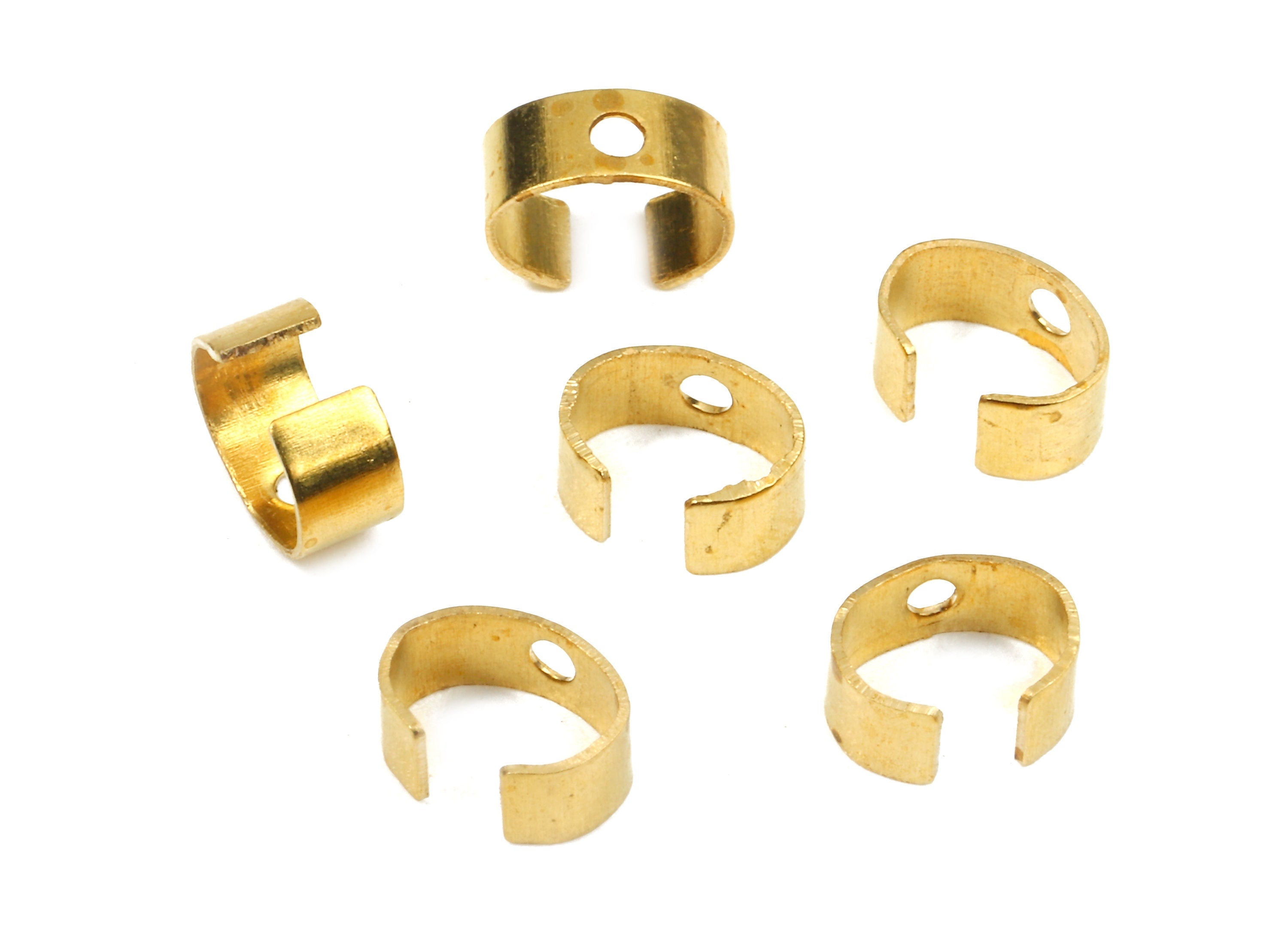 Brass Bead Connectors - Brass Copper Cap - Geometric Connectors - Brass Link Accessories - Jewelry Supplies - 6.18x4.21x0.33mm - PP2712 - DOMEDBAZAAR