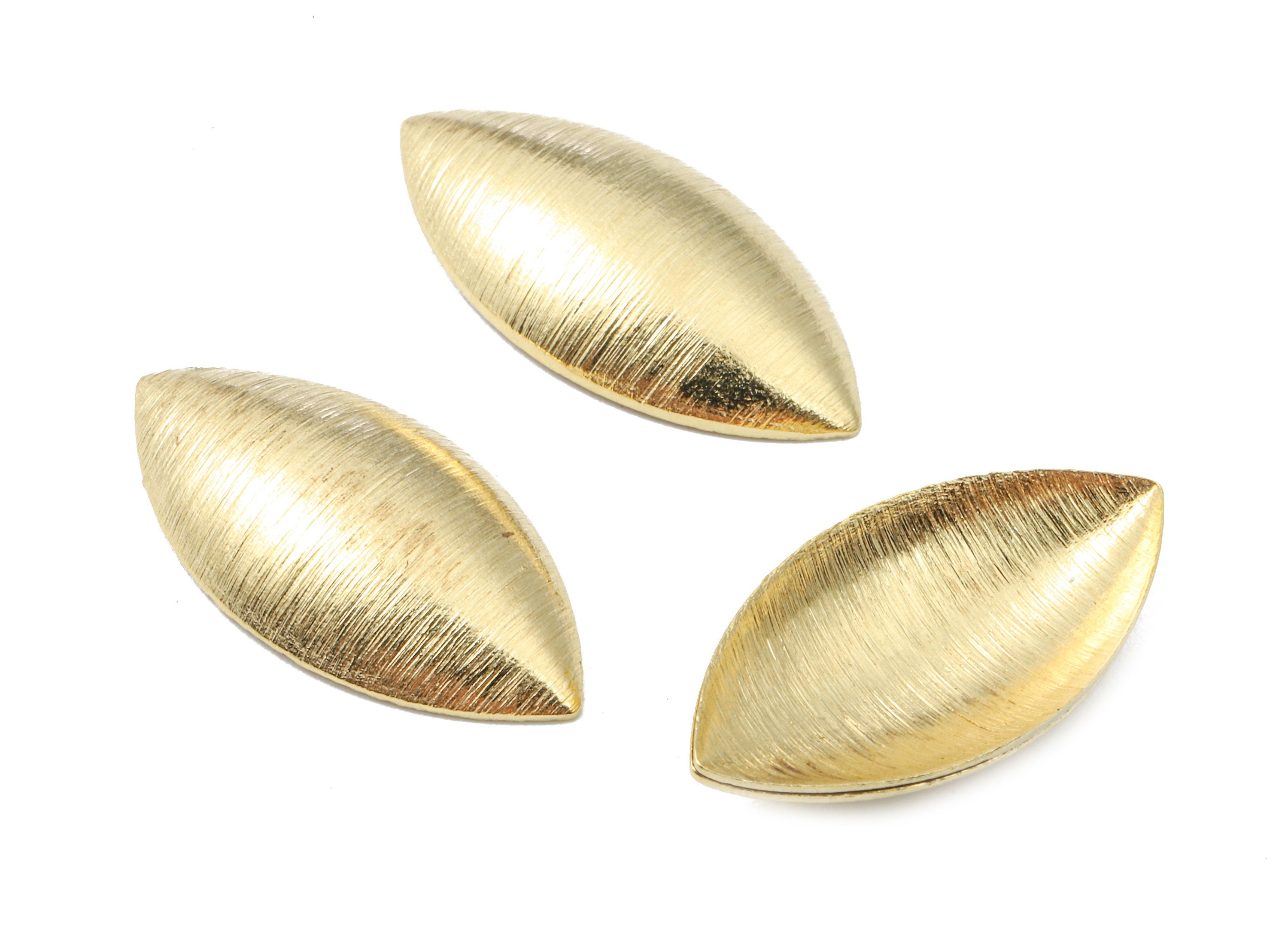 Brass Marquise Blank - Raw Brass Textured Marquise Blank - Brass Stamping Blank - Brass Blank Findings - 21.13x10.89x0.69mm - PP2460 - DOMEDBAZAAR