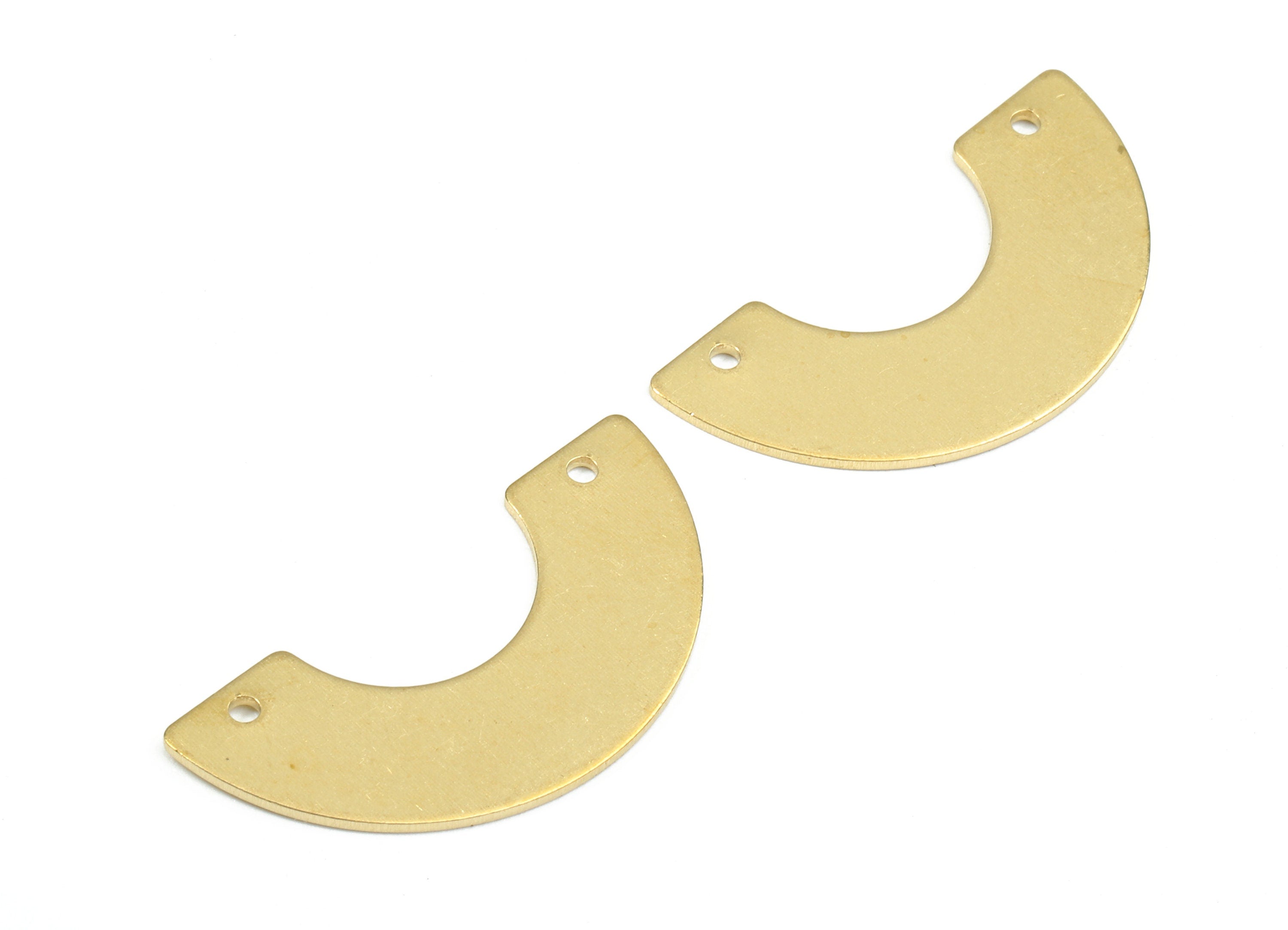 Personalized stamping blank - Brass U Connectors - Raw Brass Semi-Oval Pendant and Necklace - Brass U Connectors - 29.79x8x0.83mm - PP2394 - DOMEDBAZAAR