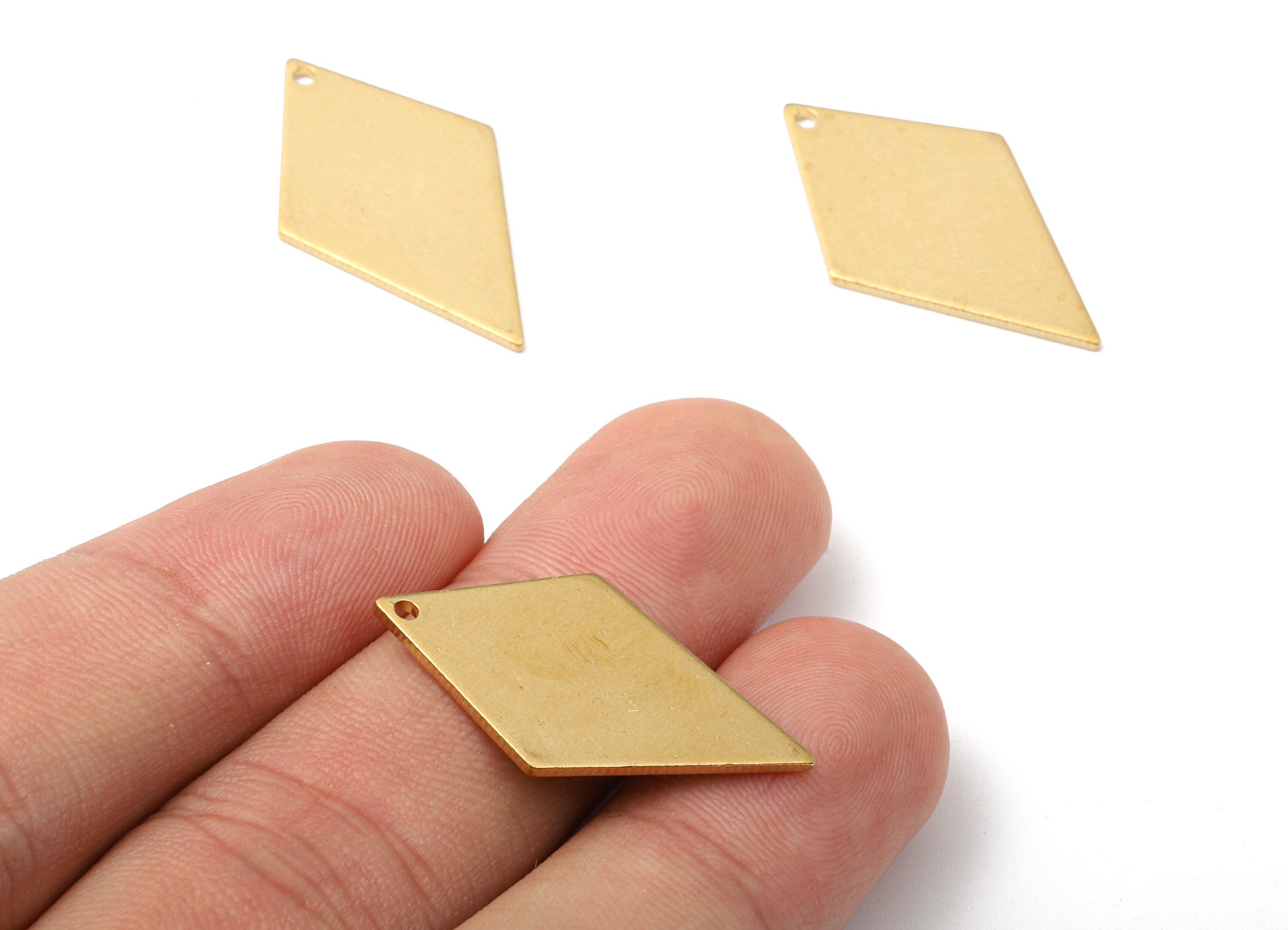 Personalized stamping blank - Brass Diamond Charms - Raw Brass Diamond Earrings and Pendant - Brass Diamond Necklace - 28.5x17x1mm - PP2378 - DOMEDBAZAAR
