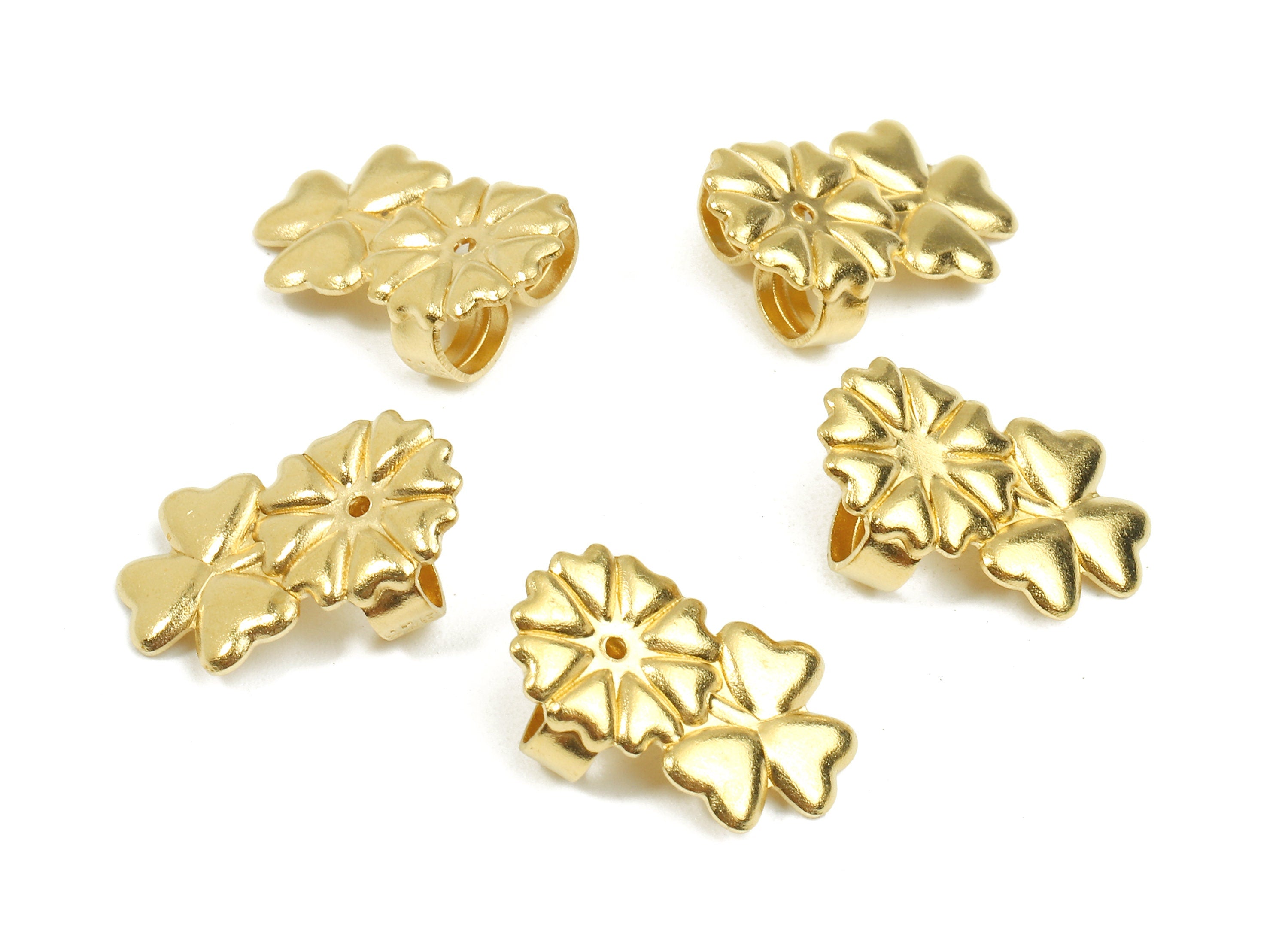 Brass Flower Earring Backs - Raw Brass Butterfly Backs - Earring Stud Back Stoppers - Post Nuts - Ear Wire Back - 15.21x9.25x5.24mm - PP2720 - DOMEDBAZAAR