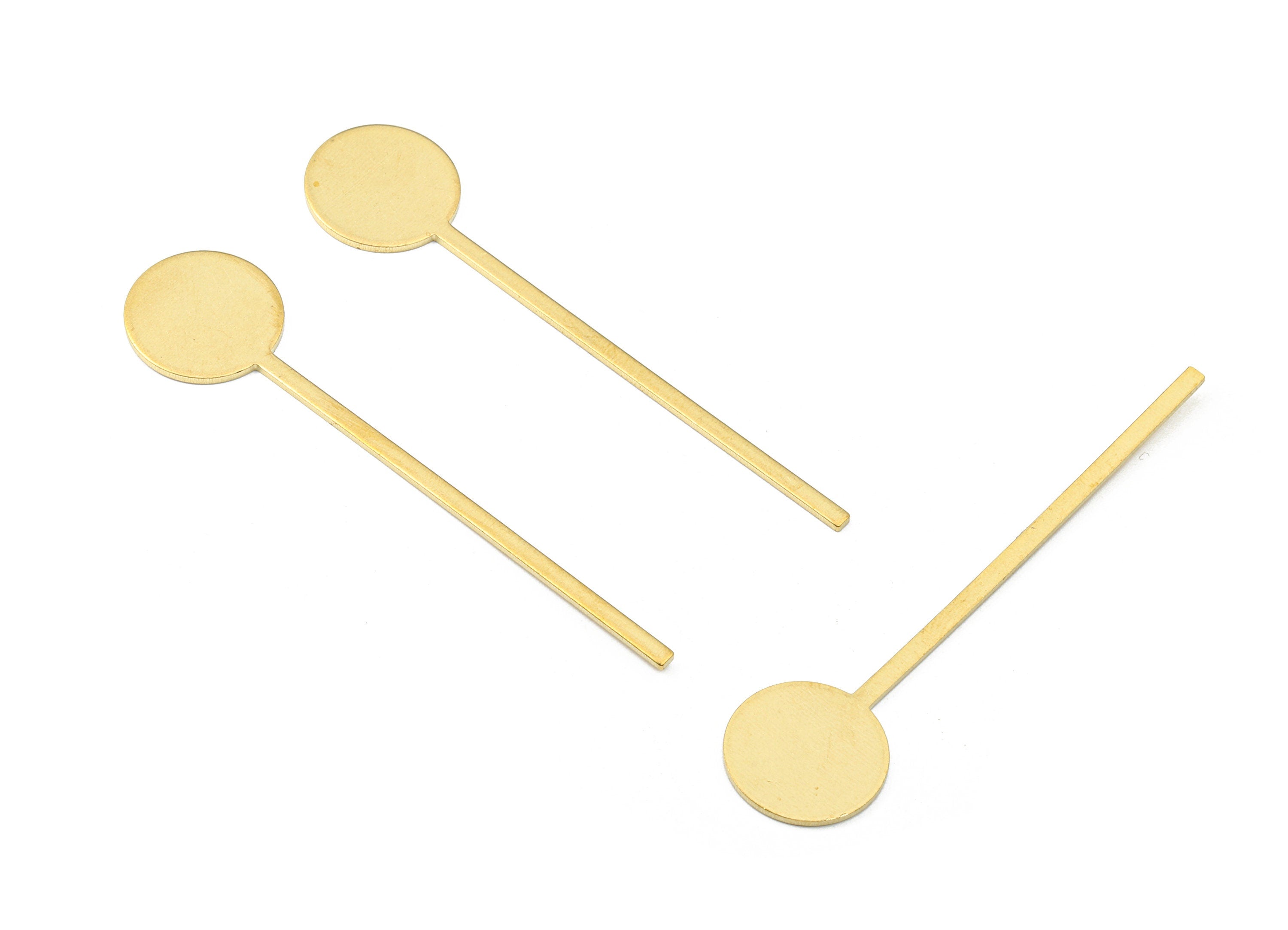 Brass Round Blank - Raw Brass Stick Blank - Brass Round Tag - Brass Stamping Tag - Brass Blank Findings - 64.45x14.99x1.02mm - PP2411 - DOMEDBAZAAR