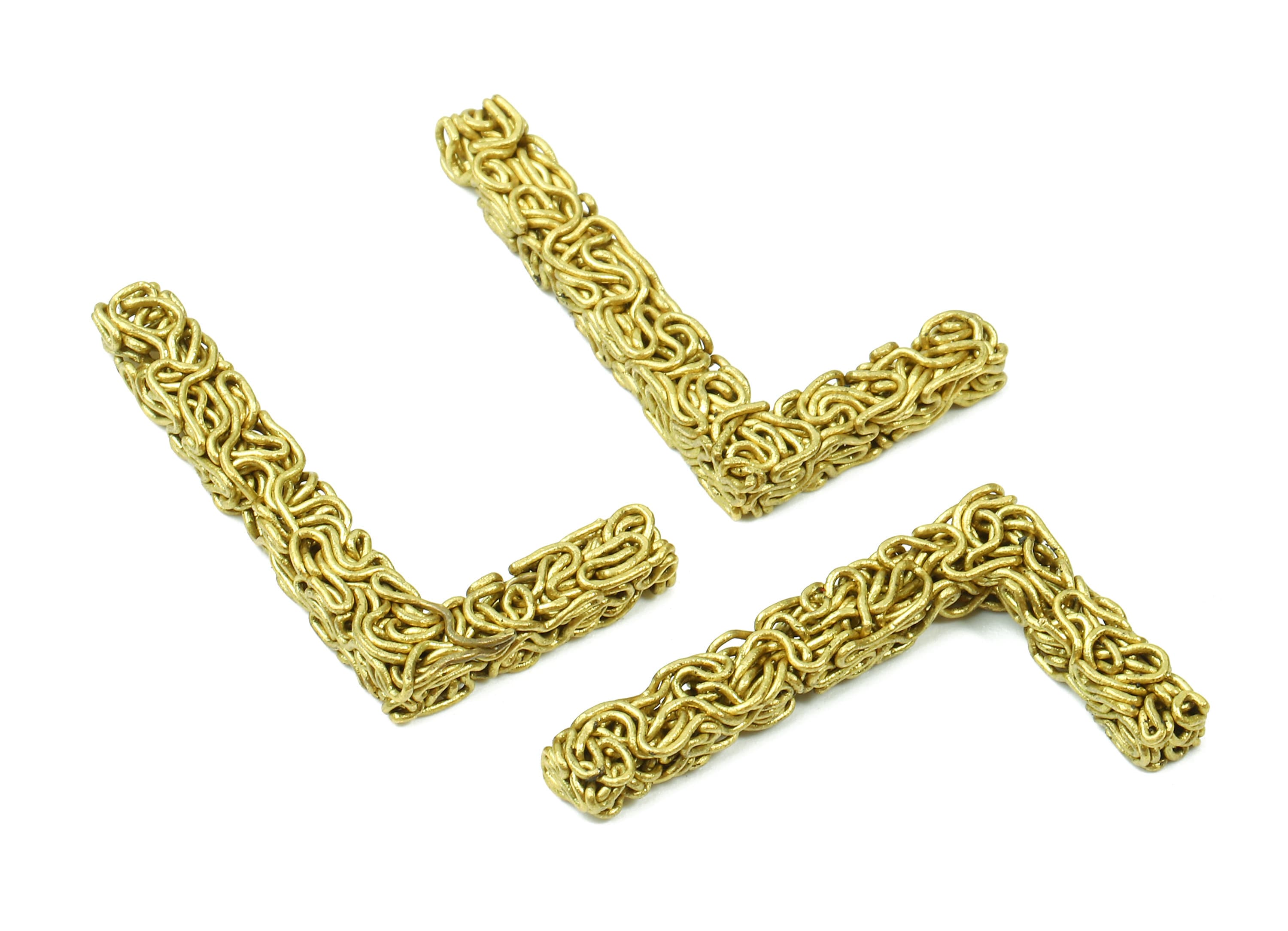 Brass L letter Pendant - Raw Brass Hammered Wire Letter L Alphabets Charms  - Jewelry Supplies - 28.04x16.75x3.66mm - PP2930 - DOMEDBAZAAR