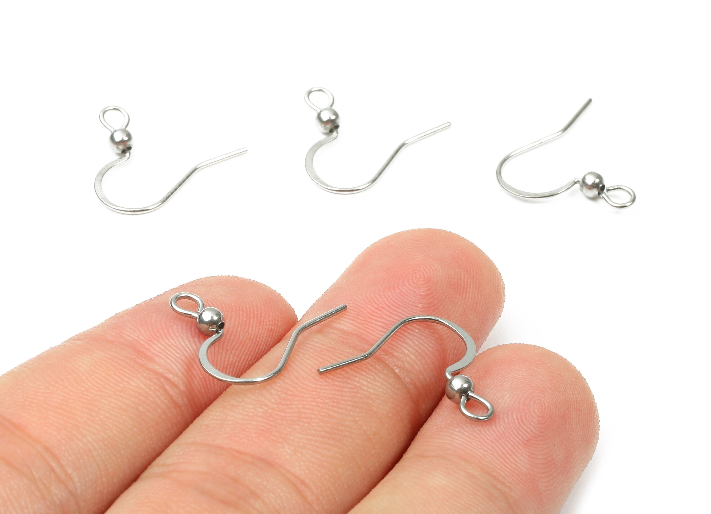 Stainless Steel Earring Hook 3.2 - Stainless Steel Earring Wires - Earring Findings - Jewelry Supplies - 18.65x16.31x2.97mm - PP2822 - DOMEDBAZAAR