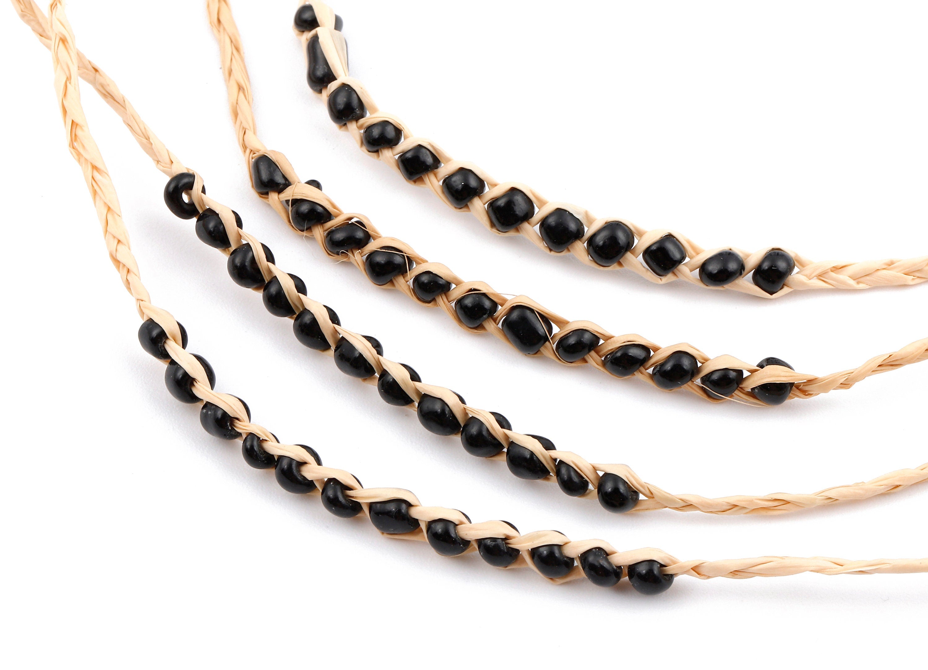 Lafite Grass Knotted Bracelet with Acrylic Beads - Lafite Grass Bracelet - Acrylic Beads Bracelet - Bracelet Jewelry - 264x4.29mm - LS1002 - DOMEDBAZAAR
