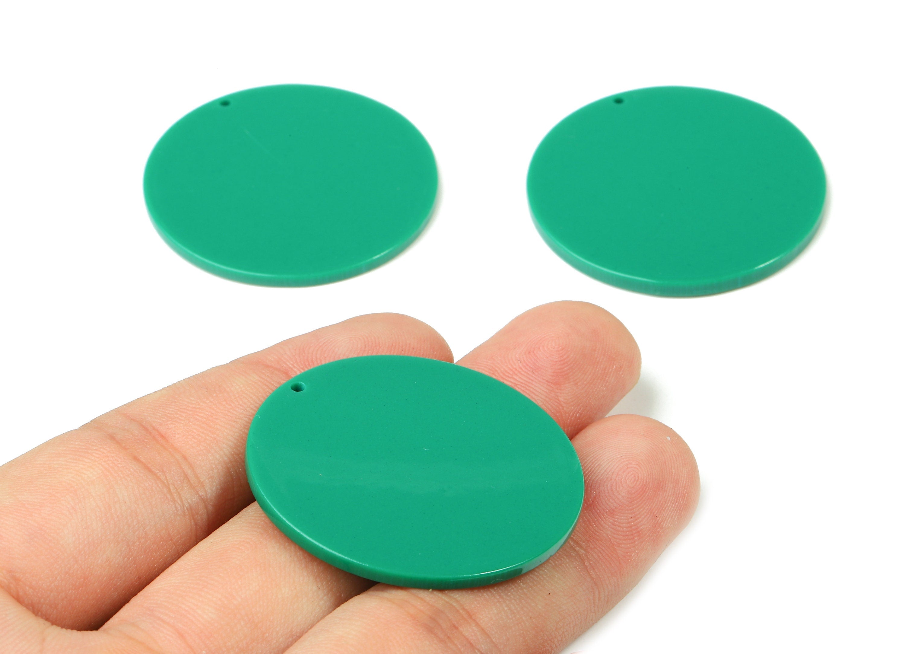 Acetate Round Charms - Round Earring and Pendant - Earring Findings - Jewelry Supplies - Color Code: A346 - 37.57x37.57x2.55mm - AC1571-A346 - DOMEDBAZAAR