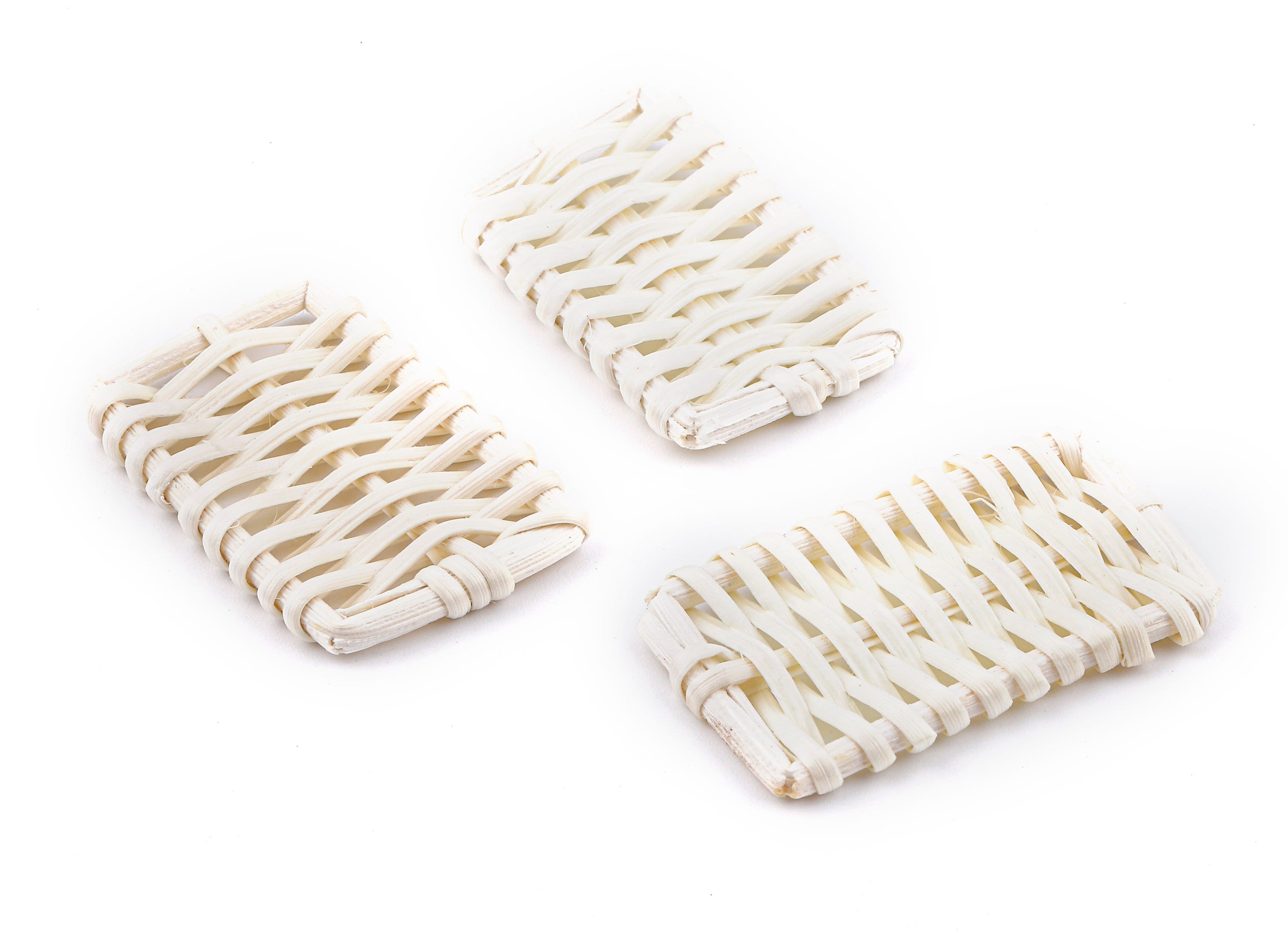 Handwoven Rattan Rectangle Charms - Rectangle Rattan Earrings & Pendant - Woven Earrings - Jewelry Handmade - 50.58x28.89x5.19mm - RT1327 - DOMEDBAZAAR