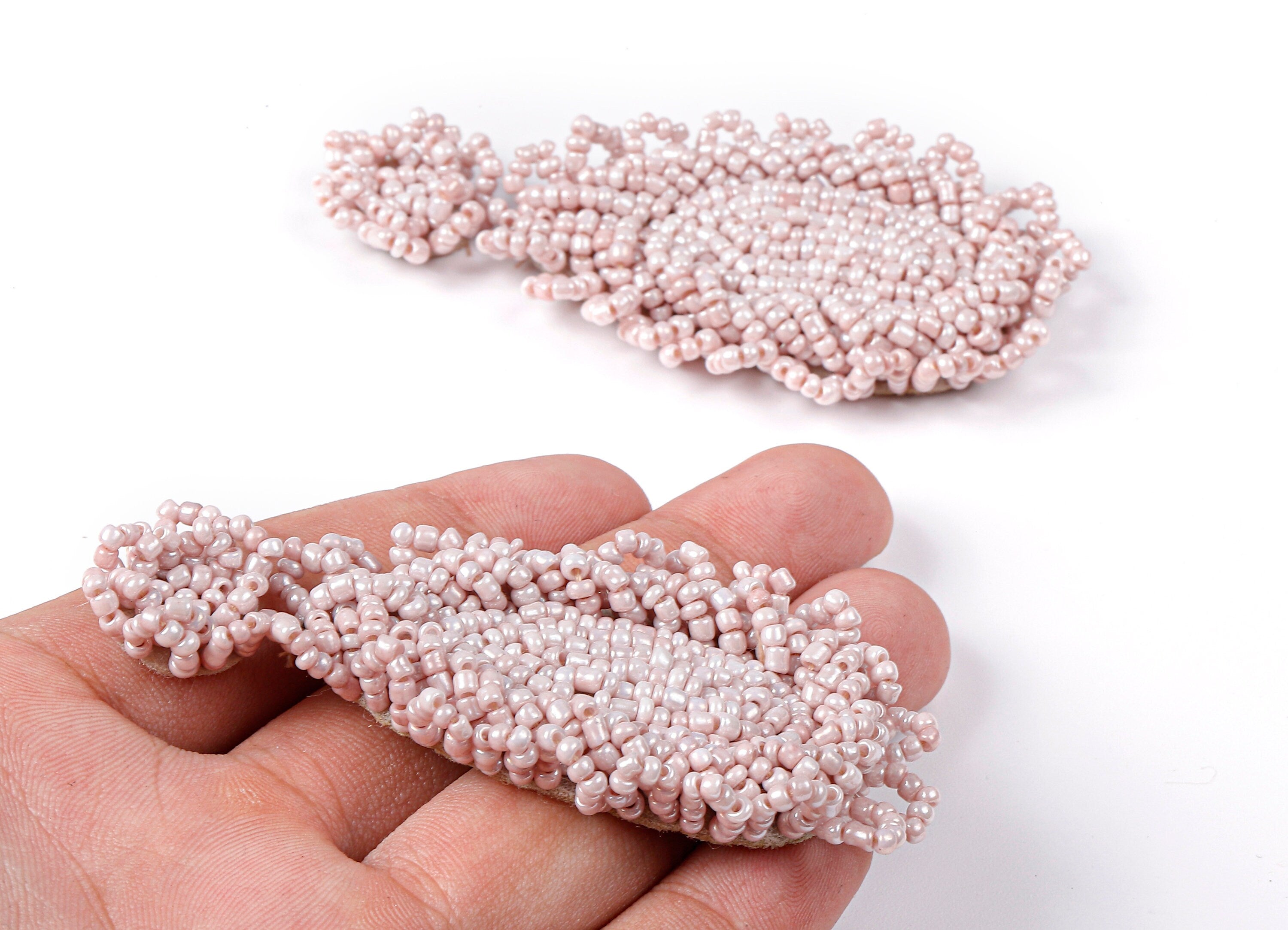 Beaded Drop Earring Charms - Japanese beads - Handmade Beaded Pendant - Earring Accessories - Jewelry Supplies - 74x42x7.5mm - TH1058A - DOMEDBAZAAR