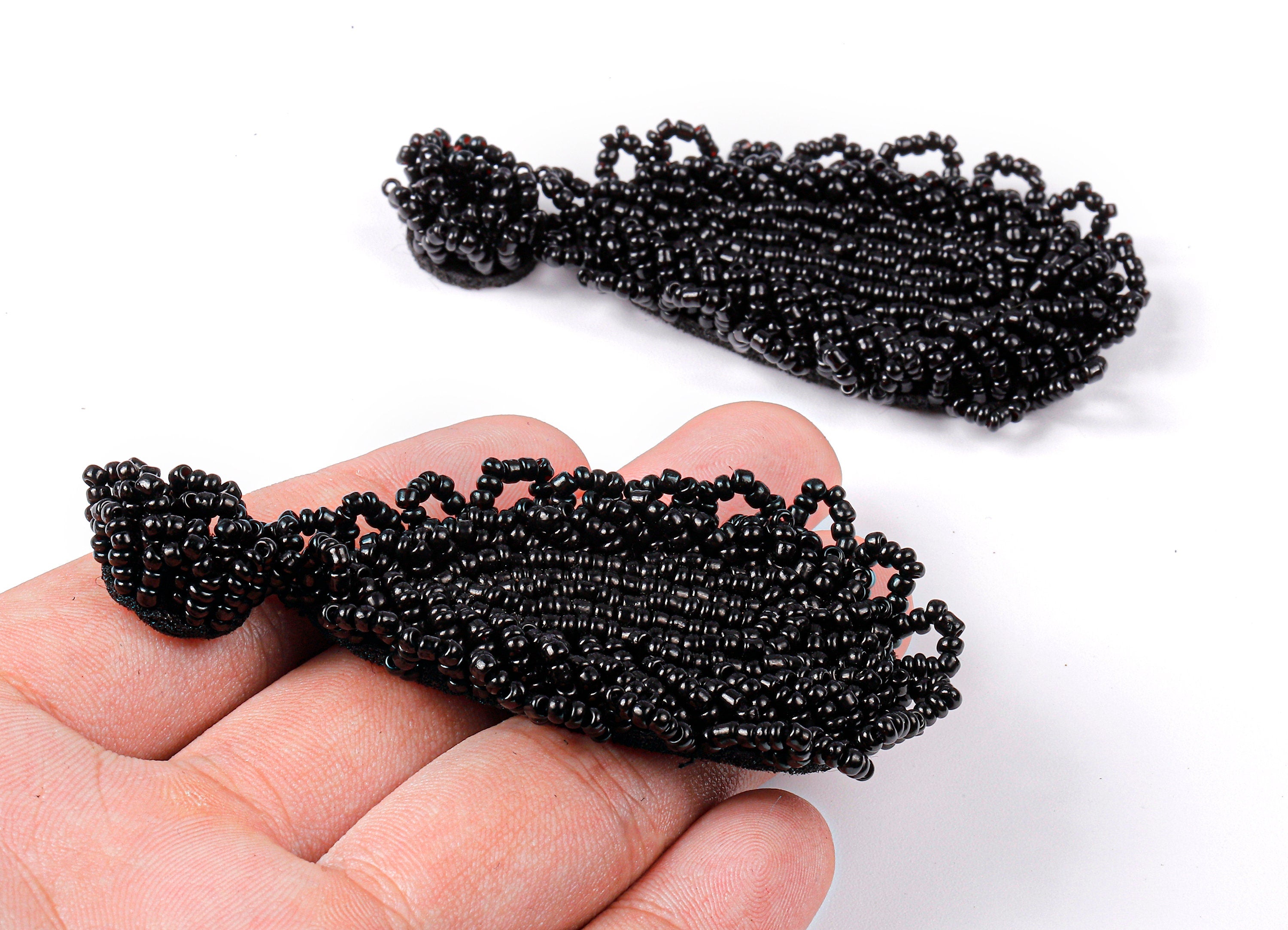 Beaded Drop Earring Charms - Japanese Beads - Handmade Beaded Pendant - Earring Accessories - Jewelry Supplies - 74x42x7.5mm - TH1058B - DOMEDBAZAAR