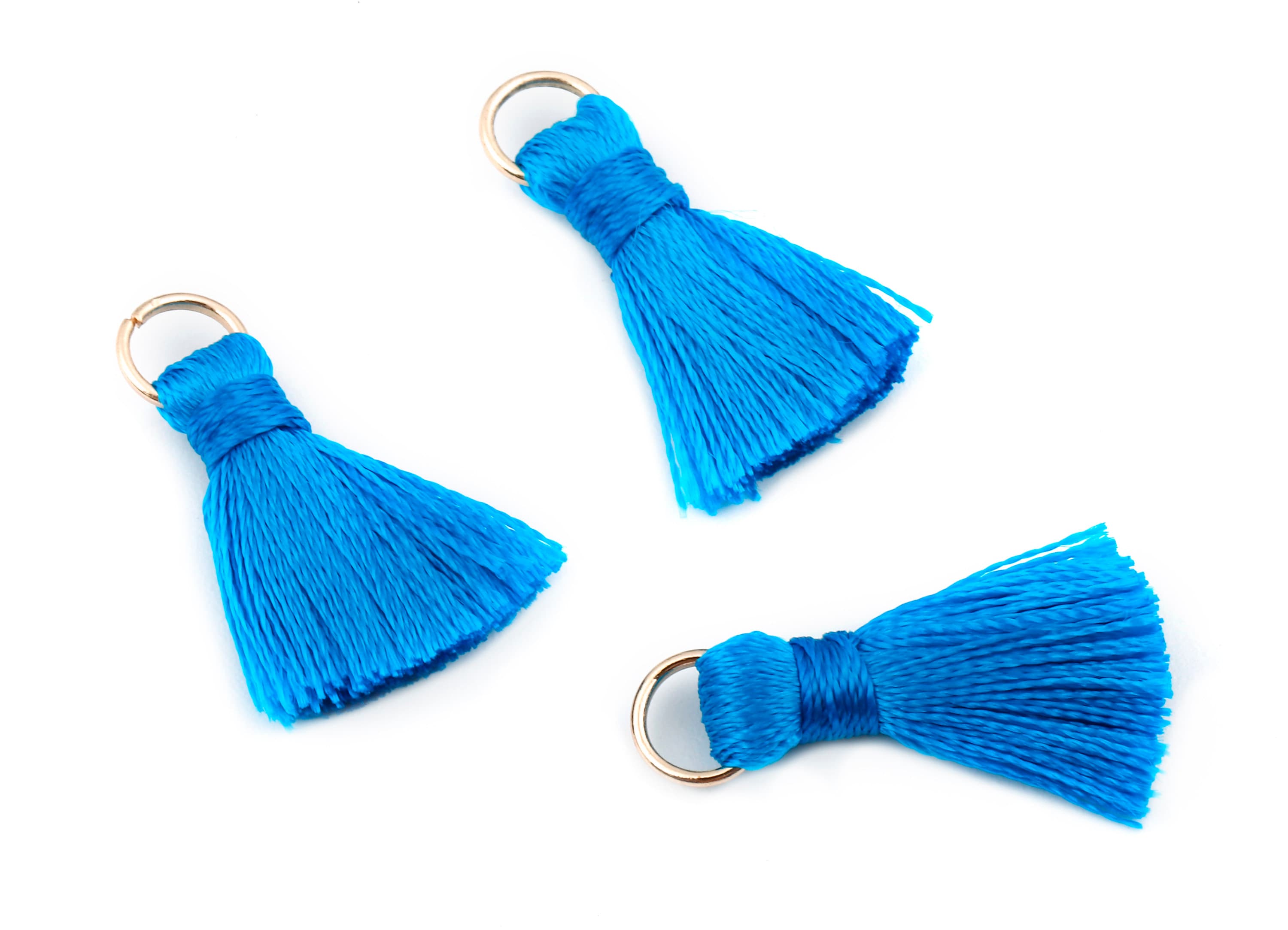Silky Tassels with Loop Charms - Silky Tassels Earring and Pendant - Tassels with Iron Jump Ring - Boho Earrings - 24.06x5.92x3.4mm - TS1031 - DOMEDBAZAAR