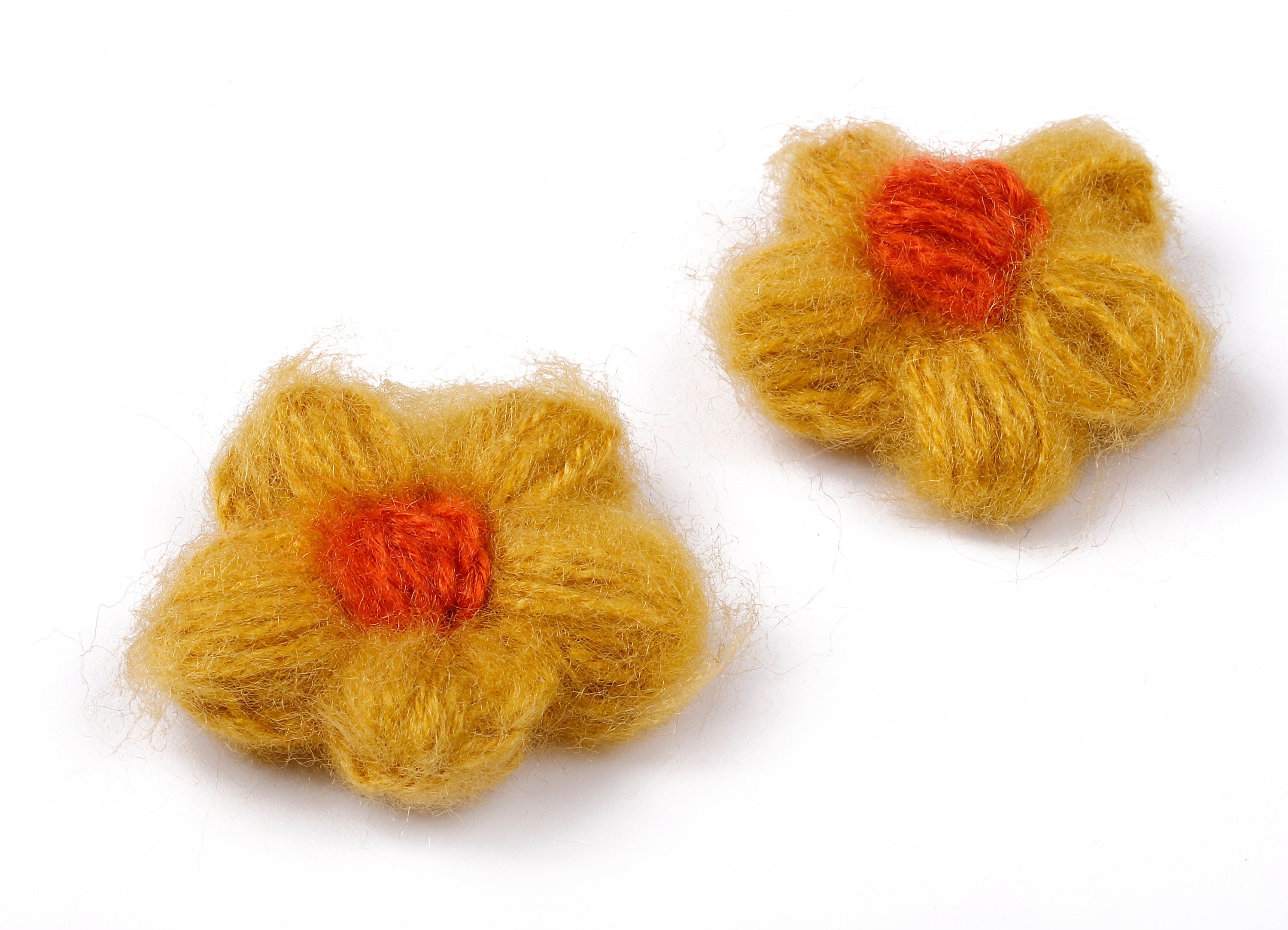 Crochet Flower Earrings - Knit Weaving Flower Earrings - Crochet Flower Pendant - Handmade Flower Earrings - 40.29x40.29x3.99mm - TS1081F - DOMEDBAZAAR