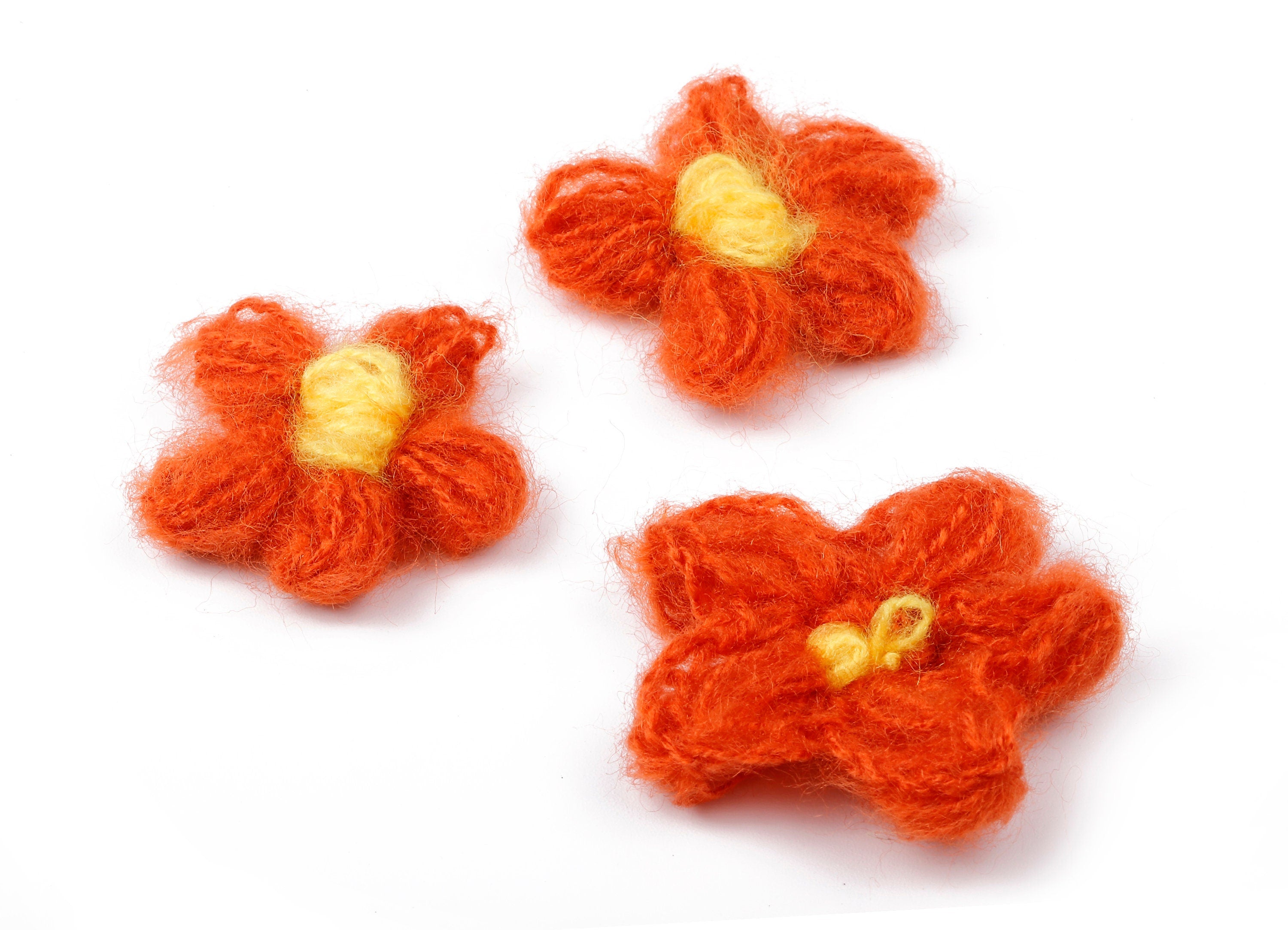 Crochet Flower Earrings - Knit Weaving Flower Earrings - Crochet Flower Pendant - Handmade Flower Earrings - 40.29x40.29x3.99mm - TS1081G - DOMEDBAZAAR