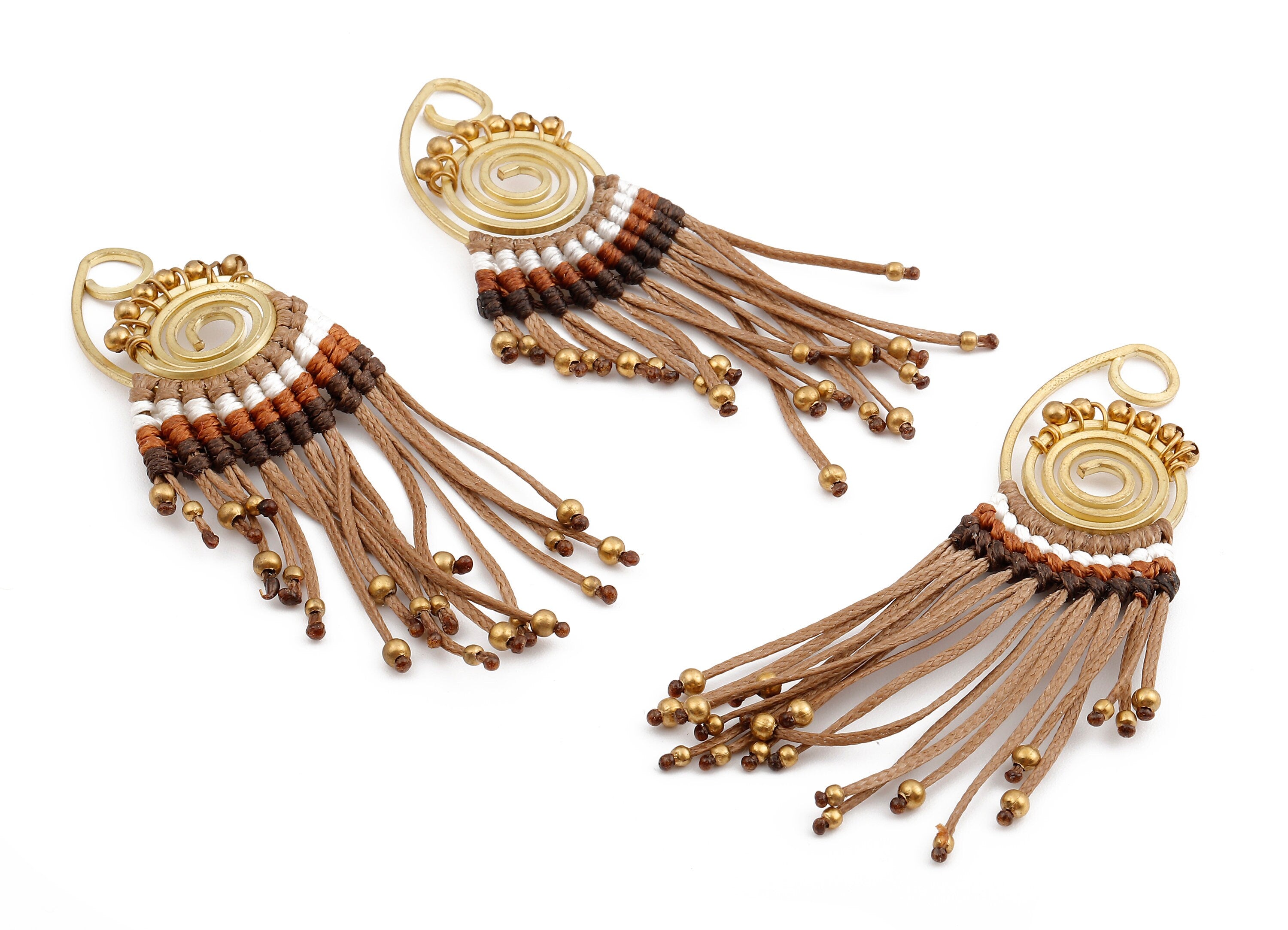 Tassel Earring Charms - Tassel Earring Pendant with Beads - Earring Accessories - Jewelry Supplies - 80.19x28.21x2.98mm- TS1107 - DOMEDBAZAAR