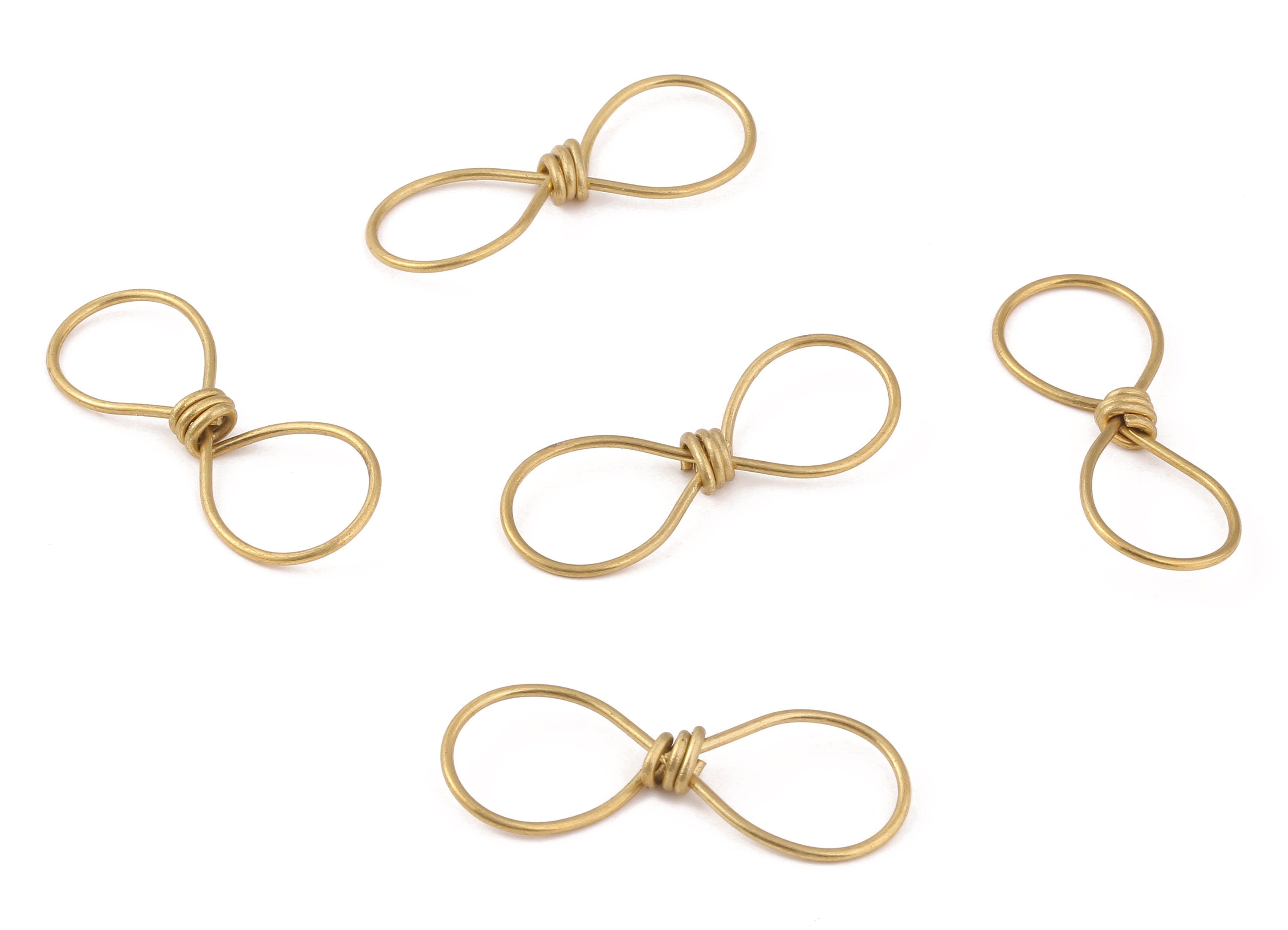 Brass Earring Wire Charms - Raw Brass Drop Earrings and Pendant - Earring Findings - Jewelry Supplies - 42.03x16x1.2mm - PP2354 - DOMEDBAZAAR