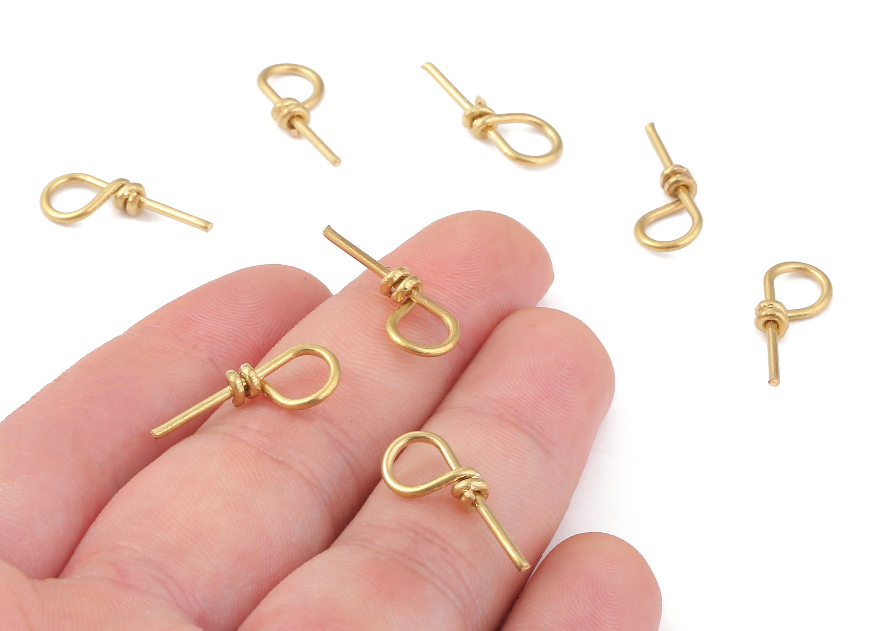 Brass Earring Wire Charms - Raw Brass Drop Earrings and Pendant - Earring Findings - Jewelry Supplies - 20.7x7.73x1.18mm - PP2355 - DOMEDBAZAAR