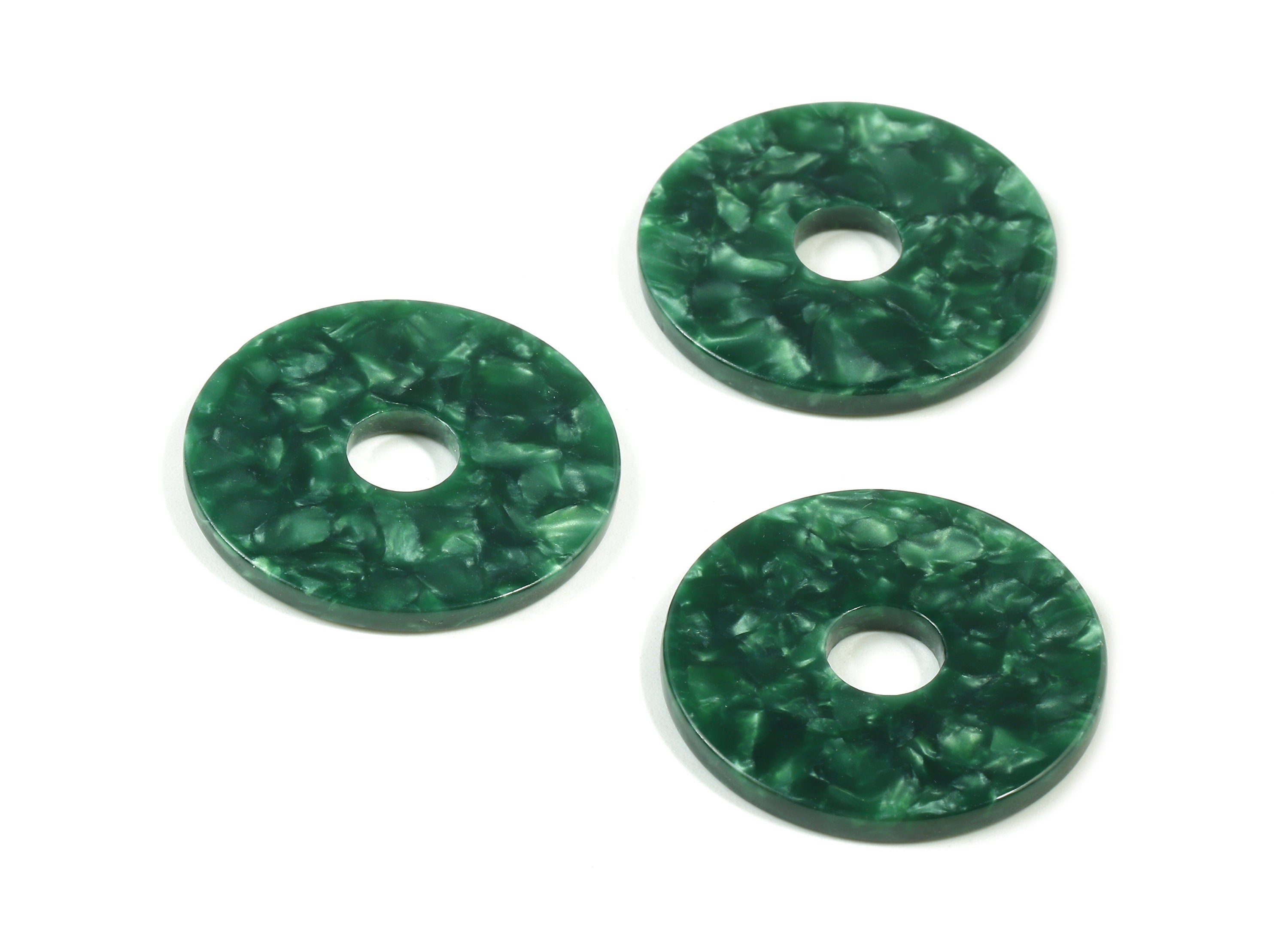 Acetate Circle Charms - Circle Earring & Pendant - Earring Findings - Jewelry Supplies - Color Code: A404 - 29.56x29.56x2.63mm - AC1754-A404 - DOMEDBAZAAR