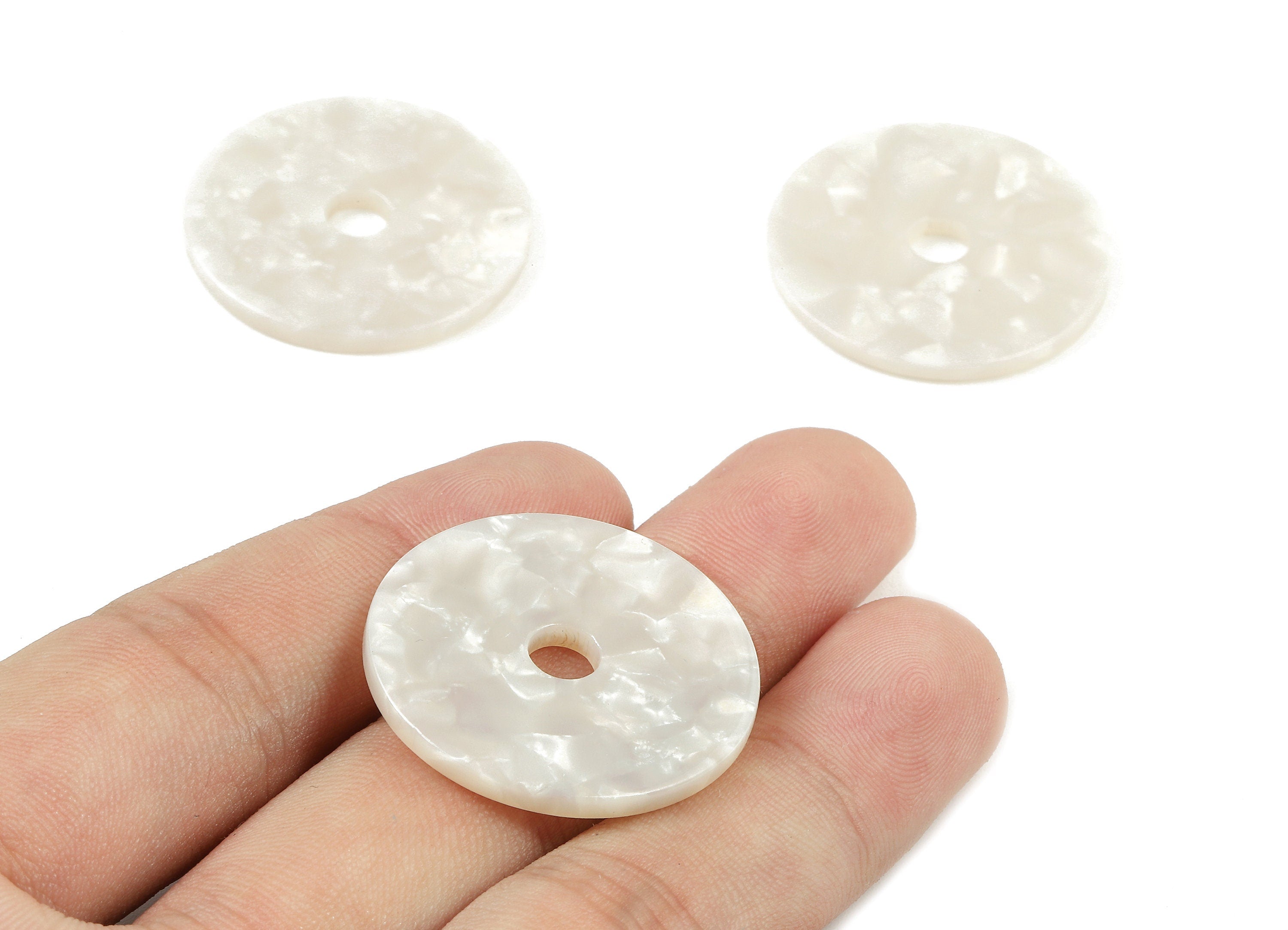 Acetate Round Charms - Circle Earring & Pendant - Earring Findings - Jewelry Supplies - Color Code: A12 - 30.49x30.49x2.6mm - AC1748-A12 - DOMEDBAZAAR