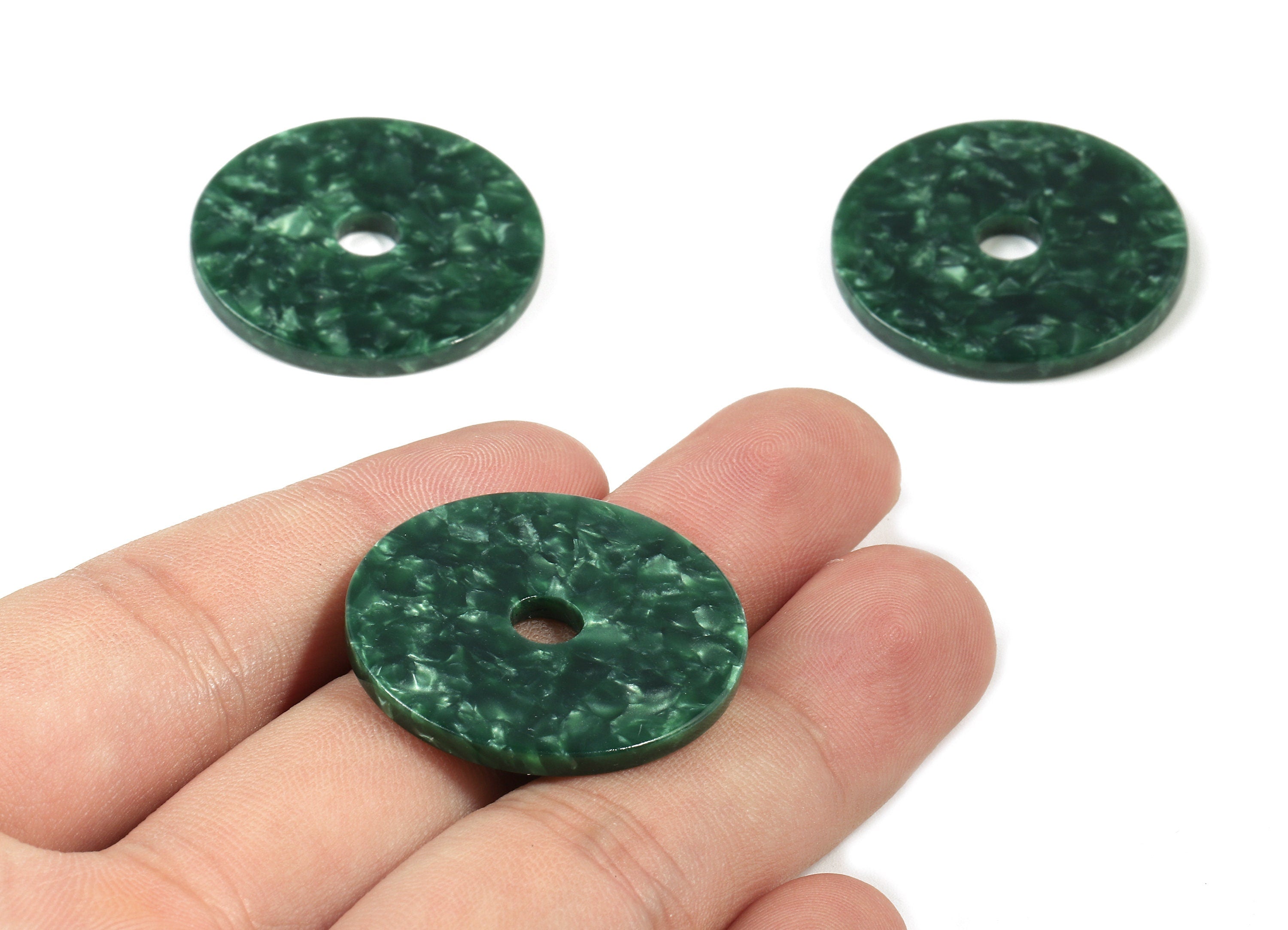 Acetate Round Charms - Circle Earring & Pendant - Earring Findings - Jewelry Supplies - Color Code: A404 - 30.49x30.49x2.6mm - AC1748-A404 - DOMEDBAZAAR