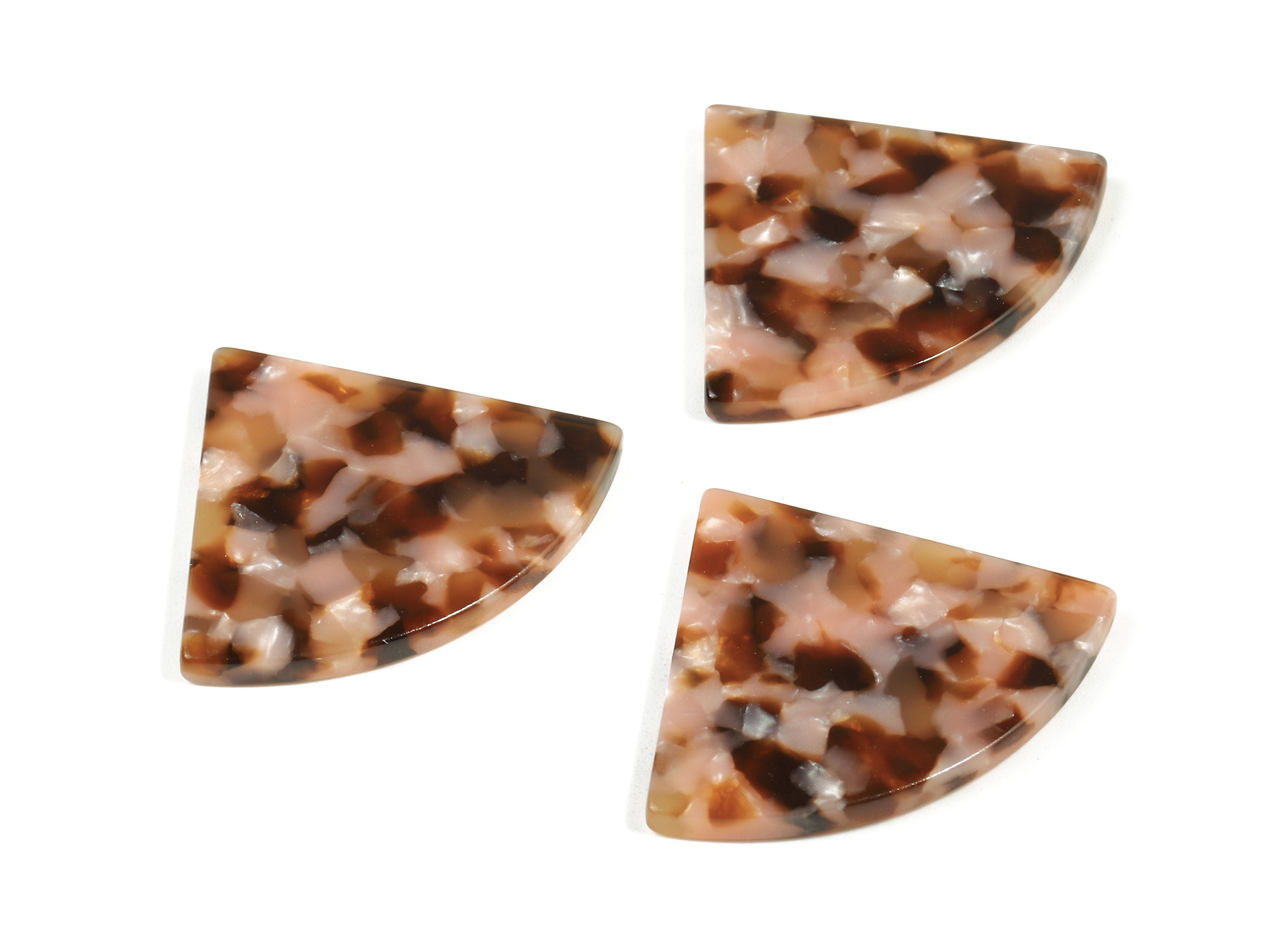 Acetate Pizza Charms - Pizza Earring & Pendant - Earring Findings - No Hole - Color Code: A405 - 34.71x28.41x2.62mm - AC1749-A405 - DOMEDBAZAAR