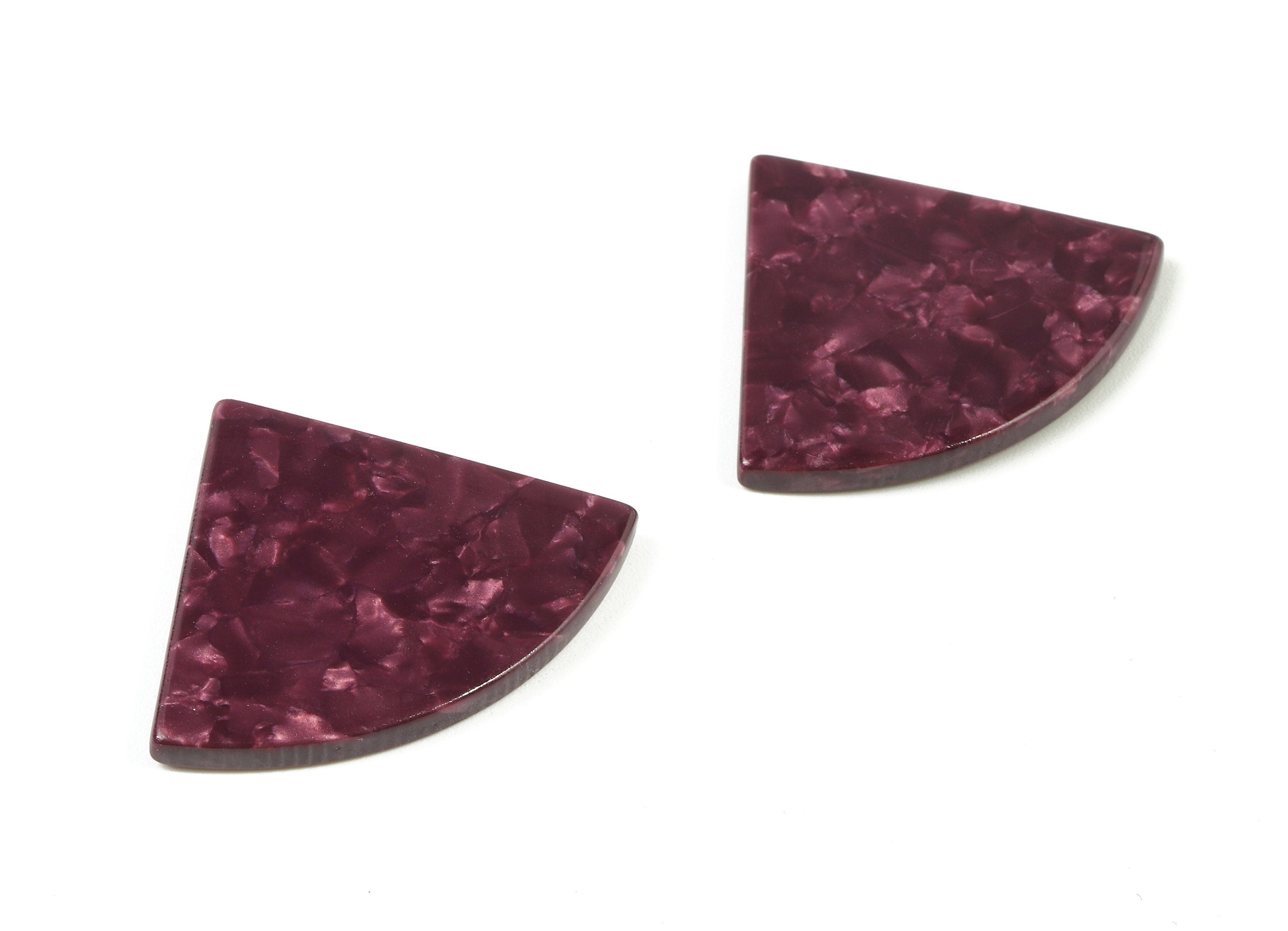 Acetate Pizza Charms - Pizza Earring & Pendant - Earring Findings - No Hole - Color Code: A407 - 34.71x28.41x2.62mm - AC1749-A407 - DOMEDBAZAAR