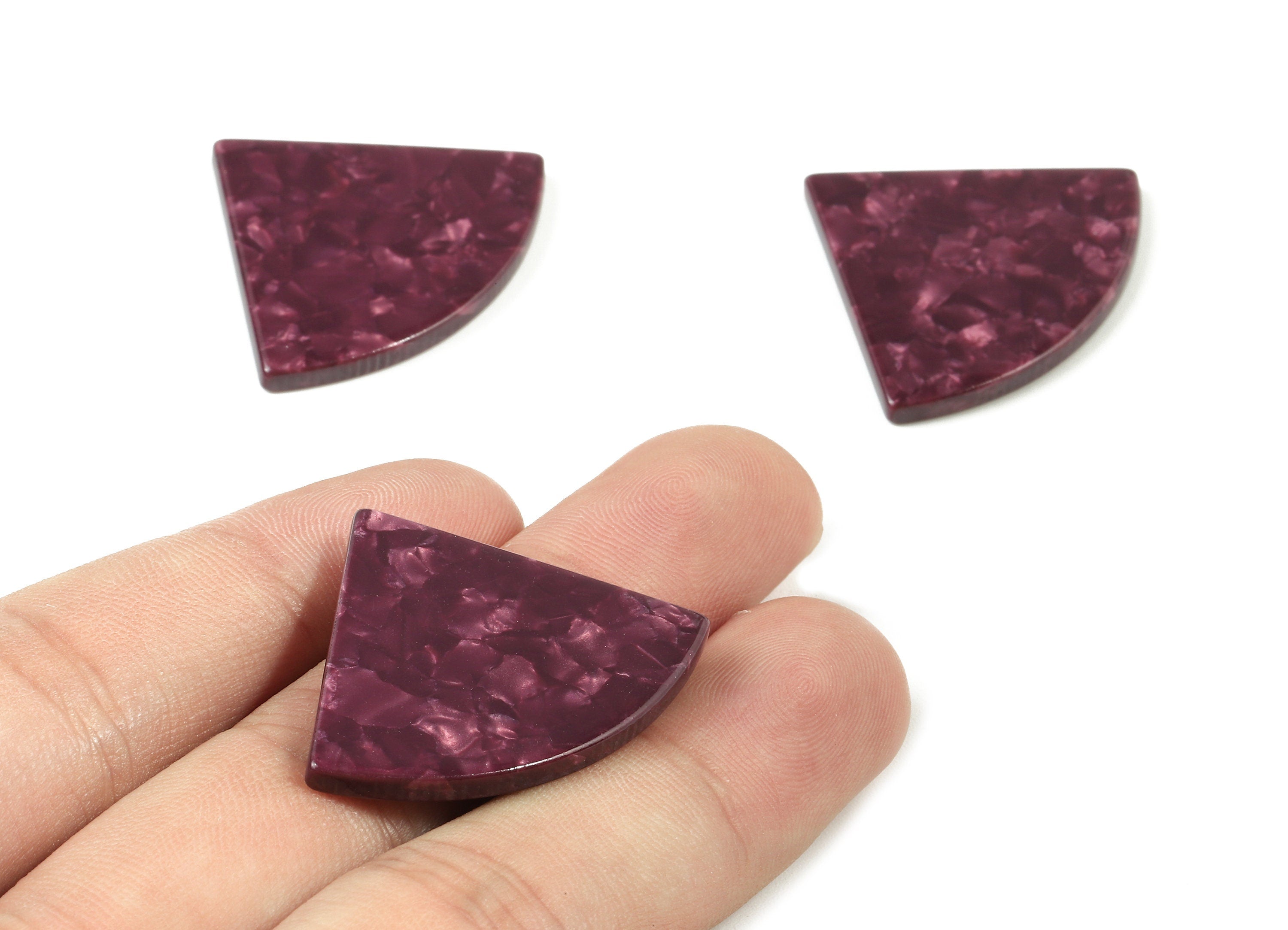 Acetate Pizza Charms - Pizza Earring & Pendant - Earring Findings - No Hole - Color Code: A407 - 34.71x28.41x2.62mm - AC1749-A407 - DOMEDBAZAAR