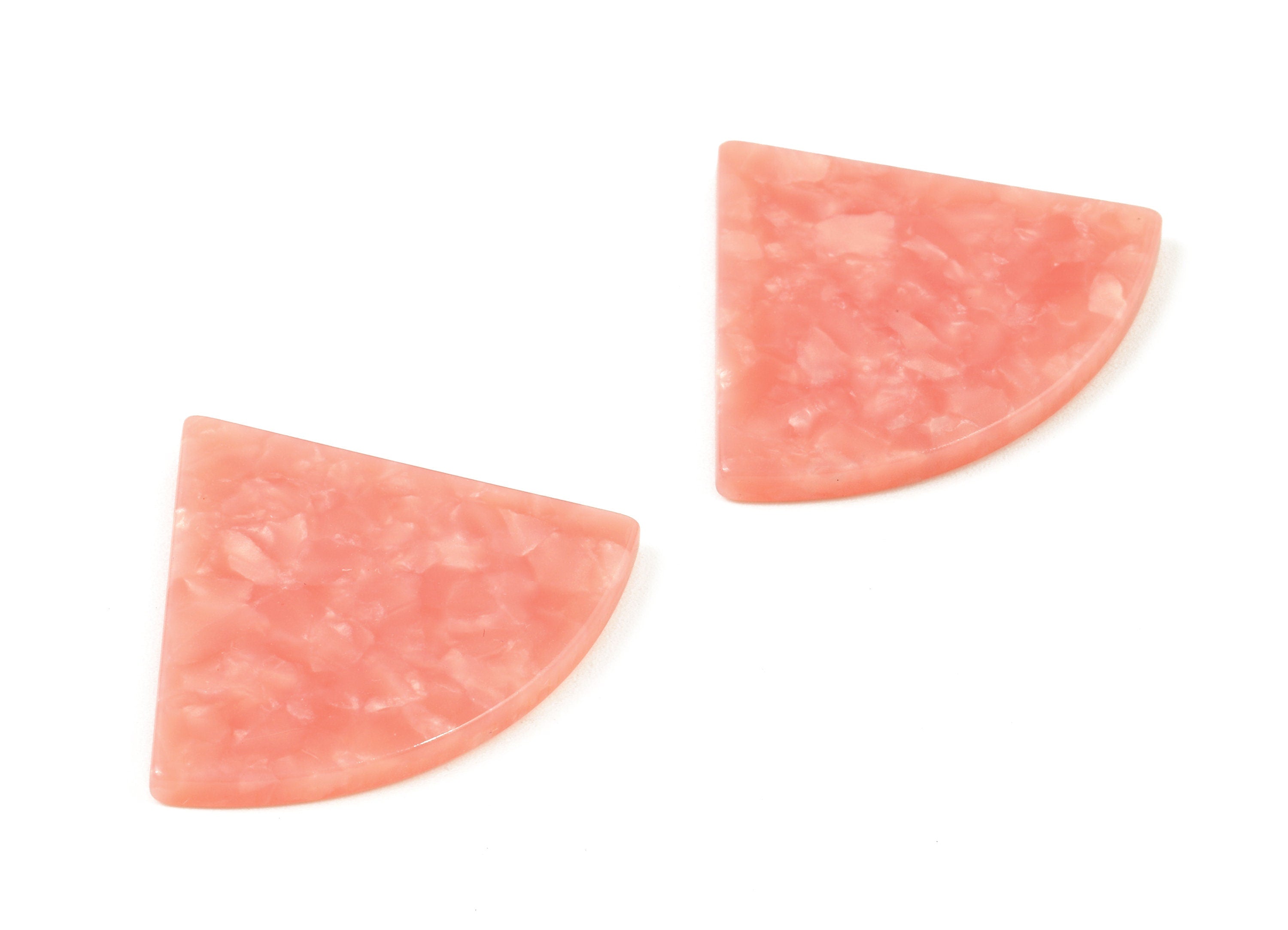 Acetate Pizza Charms - Pizza Earring & Pendant - Earring Findings - No Hole - Color Code: A409 - 34.71x28.41x2.62mm - AC1749-A409 - DOMEDBAZAAR