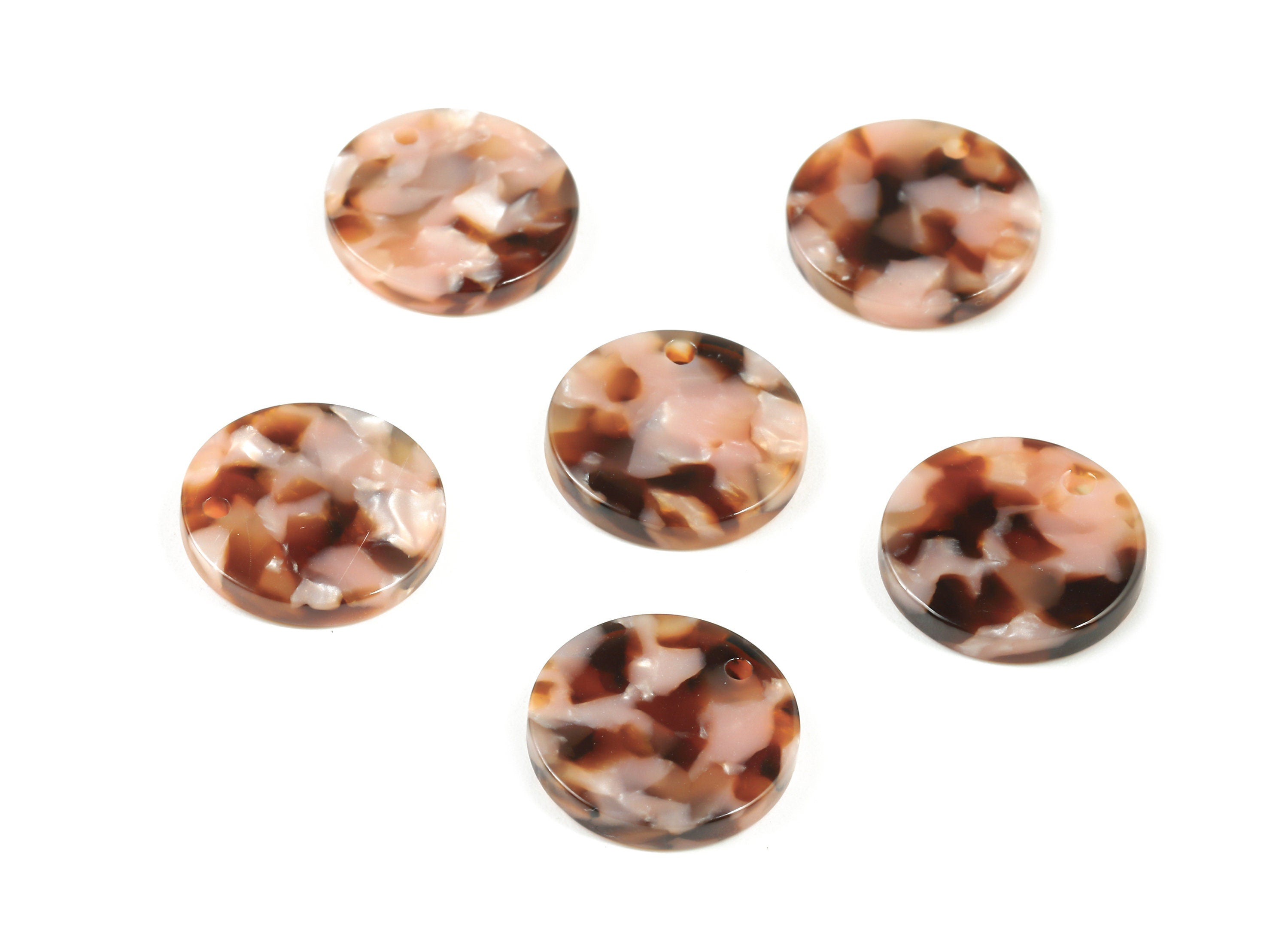 Acetate Round Charms - Round Earring and Pendant - Earring Findings - Jewelry Supplys - Color Code:A405 - 16.09x16.09x2.63mm - AC1107-A405 - DOMEDBAZAAR