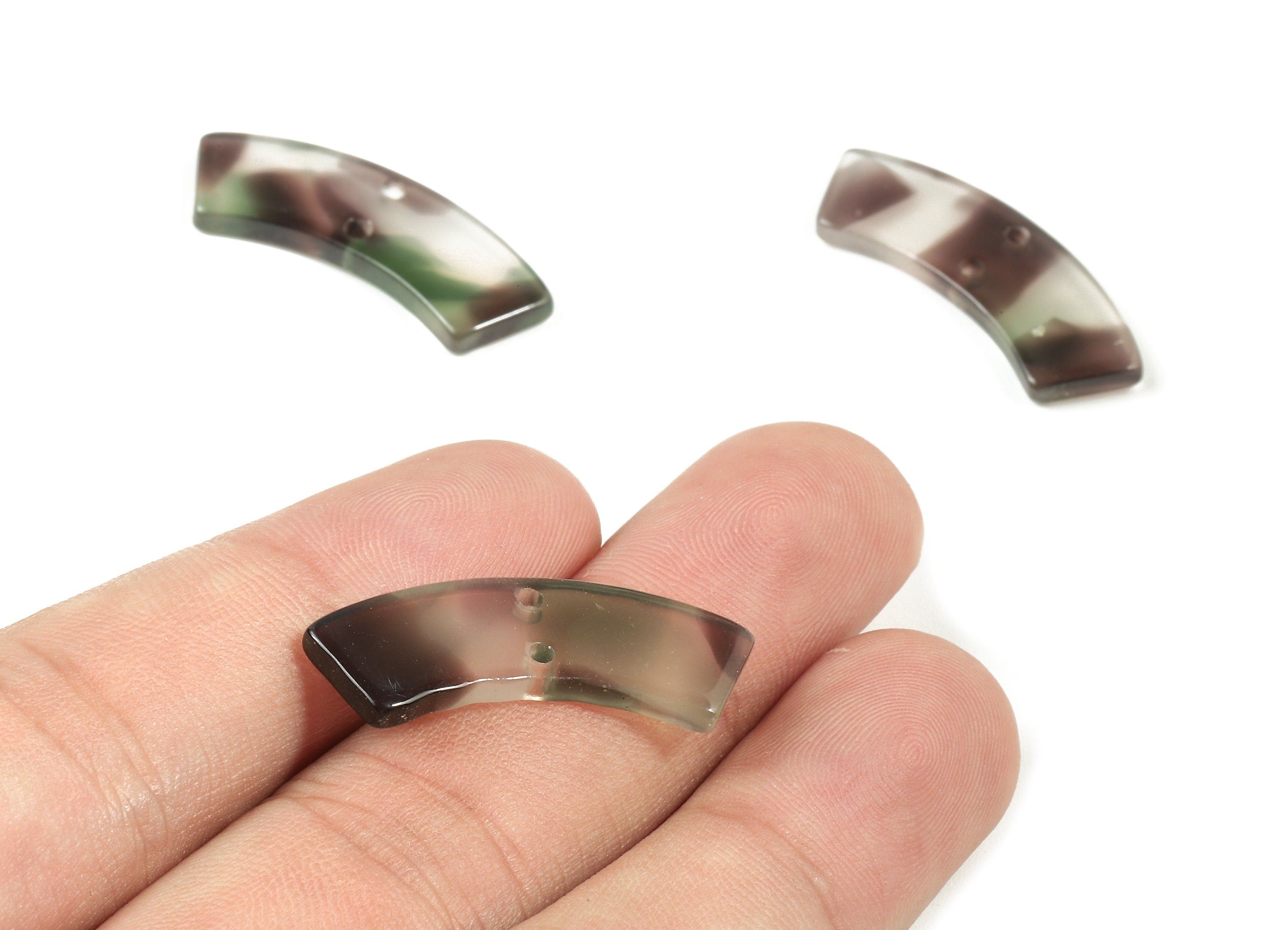 Acetate Connectors - Earrings and Necklace Connectors - bracelet Connectors - 2 Holes - Color Code: A349 - 27.91x8.04x2.63mm - AC1557-A349 - DOMEDBAZAAR