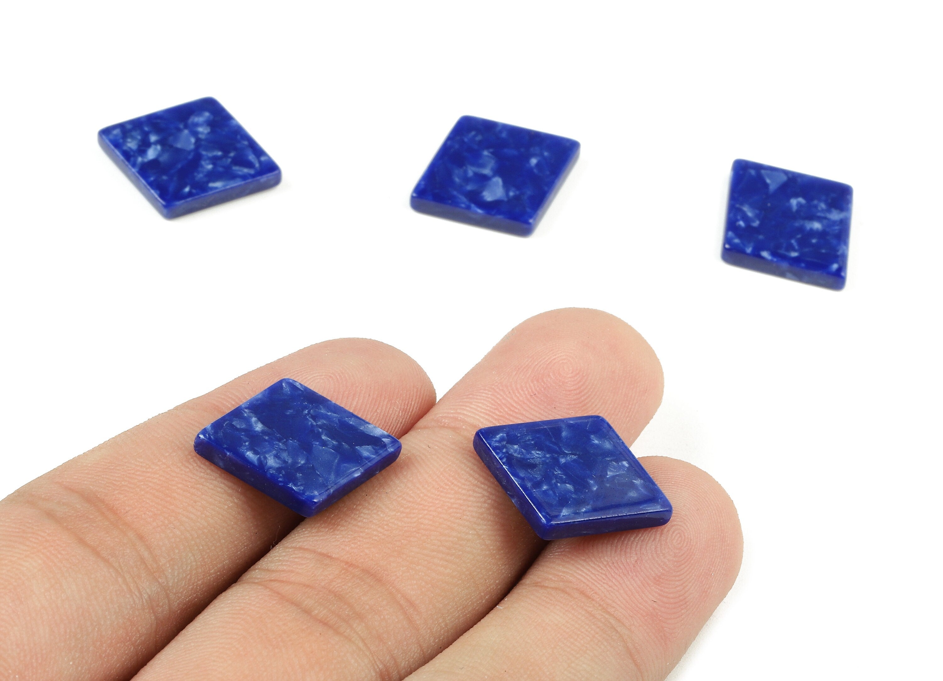 Acetate Rhombus Charms - Rhombus Earrings and Pendant - Jewelry Supplys - Color Code: A408 - 19.92x13.24x2.67mm - AC1750-A408 - DOMEDBAZAAR