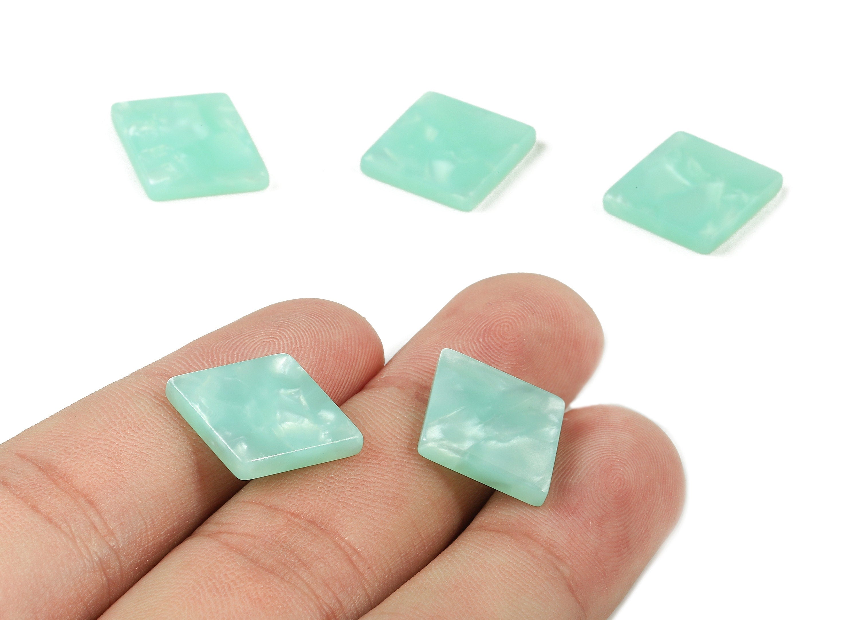 Acetate Rhombus Charms - Rhombus Earrings and Pendant - Jewelry Supplys - Color Code: A410 - 19.92x13.24x2.67mm - AC1750-A410 - DOMEDBAZAAR