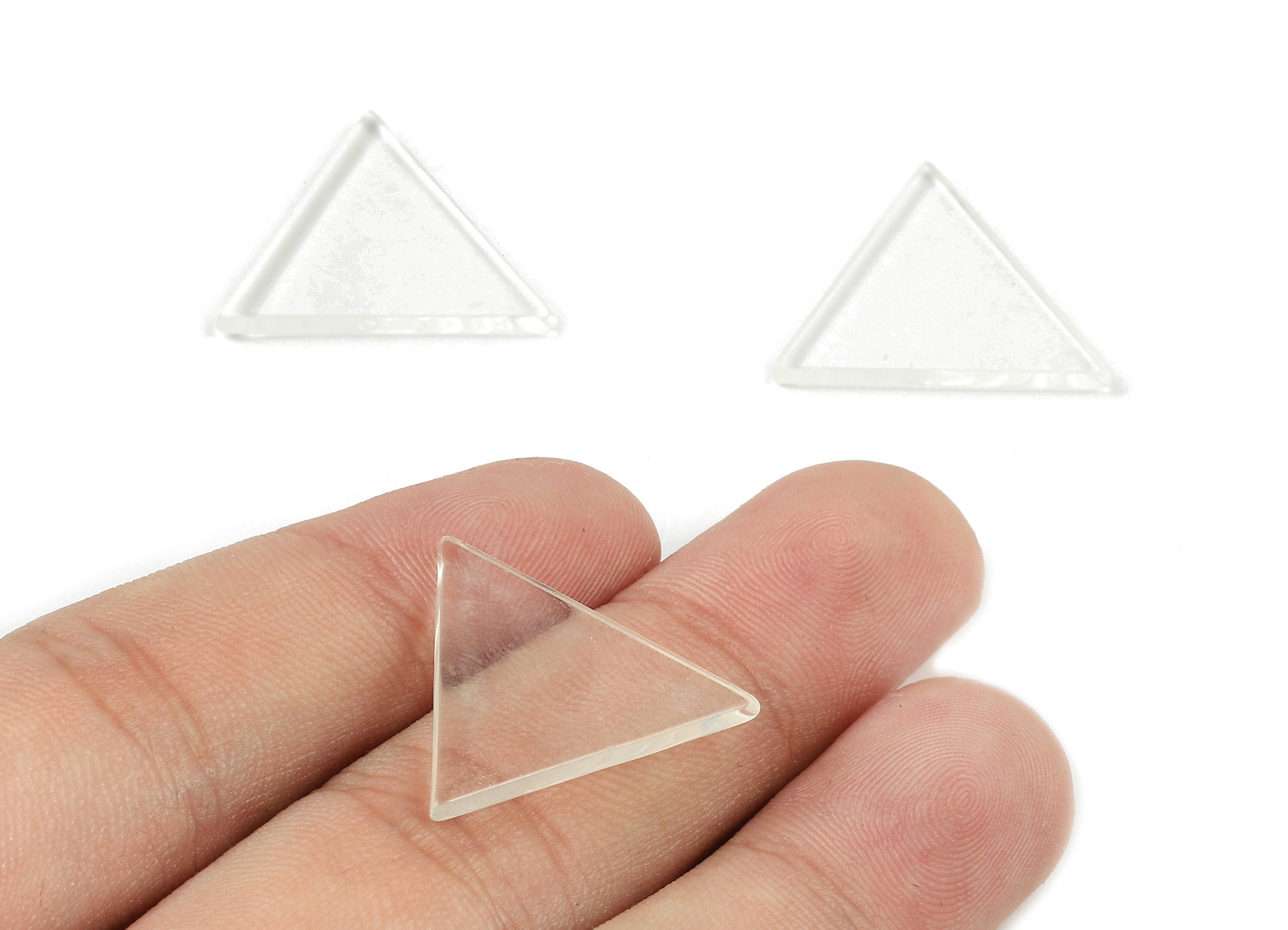 Acrylic Triangle Charms - Triangle Earrings and Pendant - Earring Findings - No Hole - Color Code: A63 - 21.32x21.32x1.97mm - AC1665-A63-0 - DOMEDBAZAAR