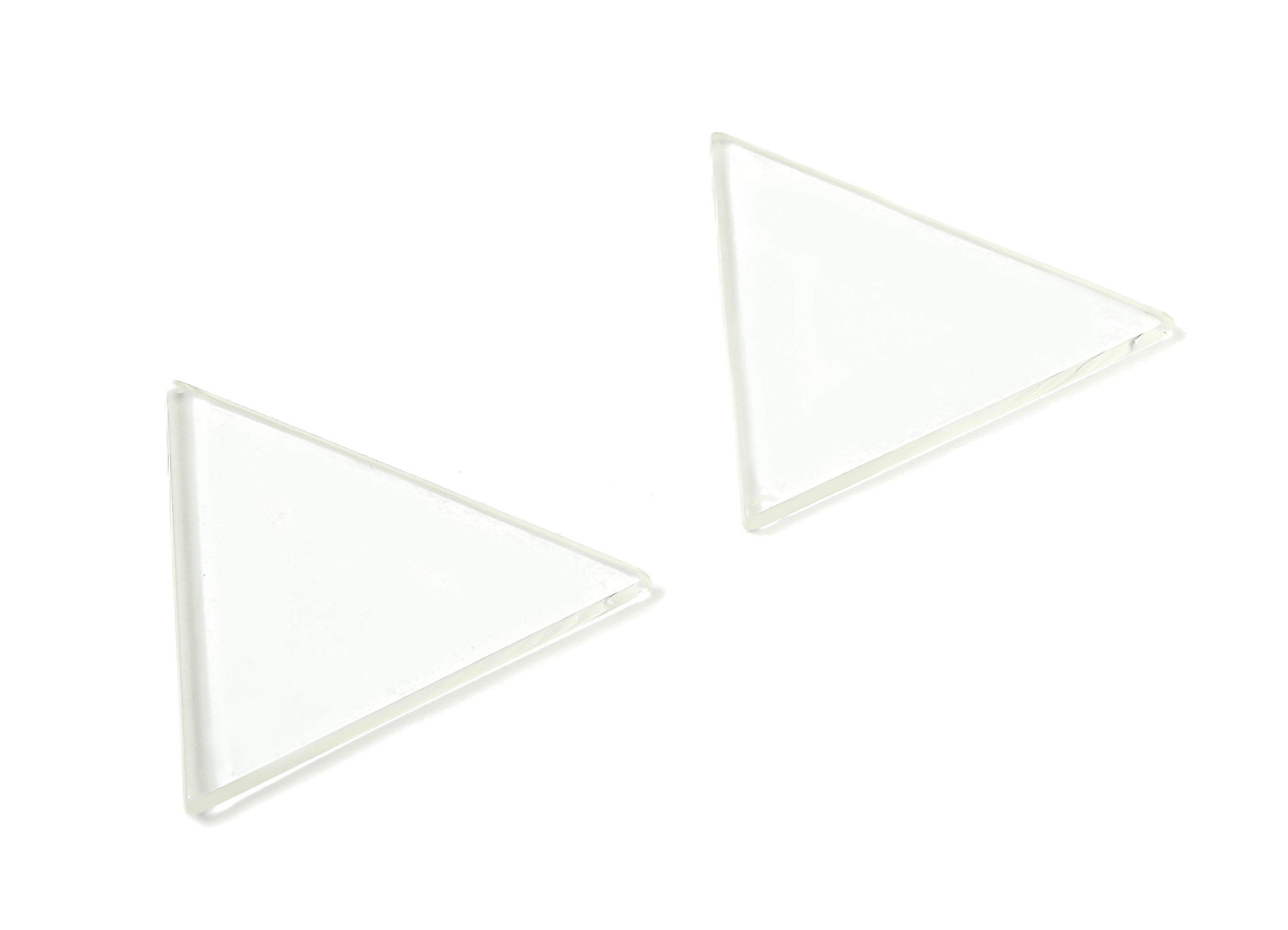 Acrylic Triangle Charms - Triangle Earrings and Pendant - Earring Findings - No Hole - Color Code: A63 - 32.59x32.59x2.07mm - AC1666-A63-0 - DOMEDBAZAAR
