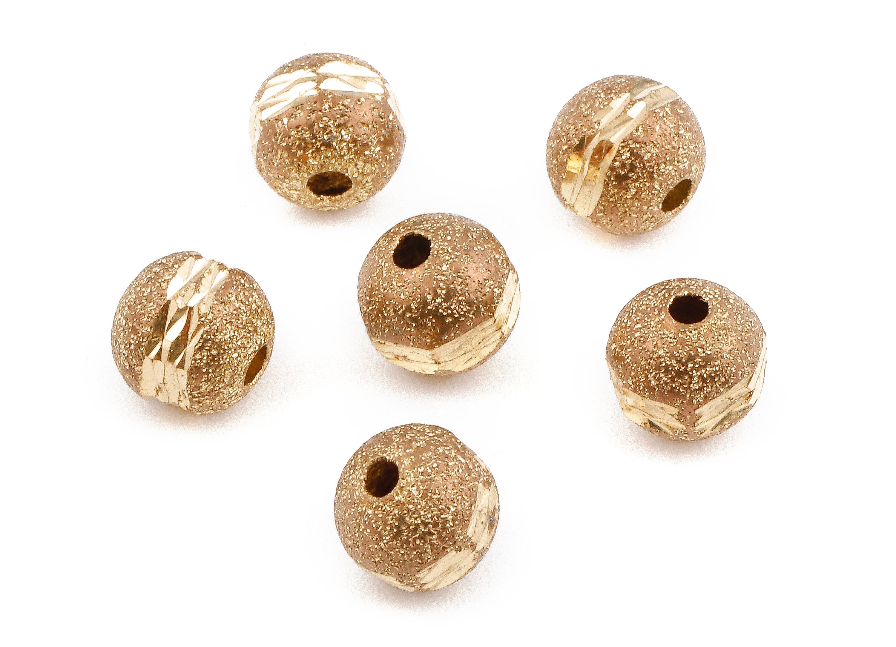 Brass Spacer Ball Beads - Raw Brass Spacer Ball Beads - Necklace Beads - Earring Findings - Jewelry Supplies - 7.93x7.67mm - PP2320 - DOMEDBAZAAR