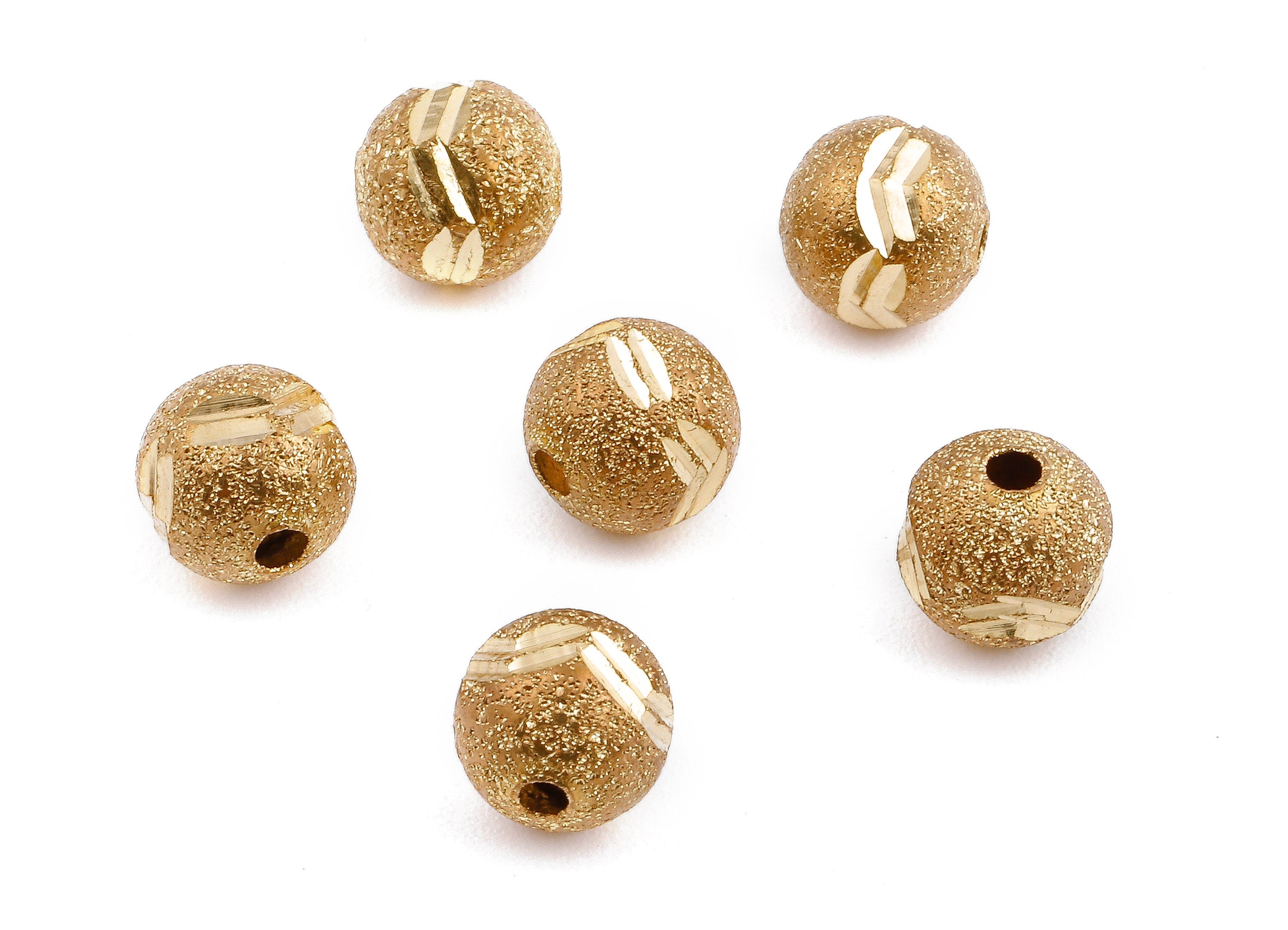 Brass Spacer Ball Beads - Raw Brass Spacer Ball Beads - Necklace Beads - Earring Findings - Jewelry Supplies - 7.86x7.11mm - PP2326 - DOMEDBAZAAR