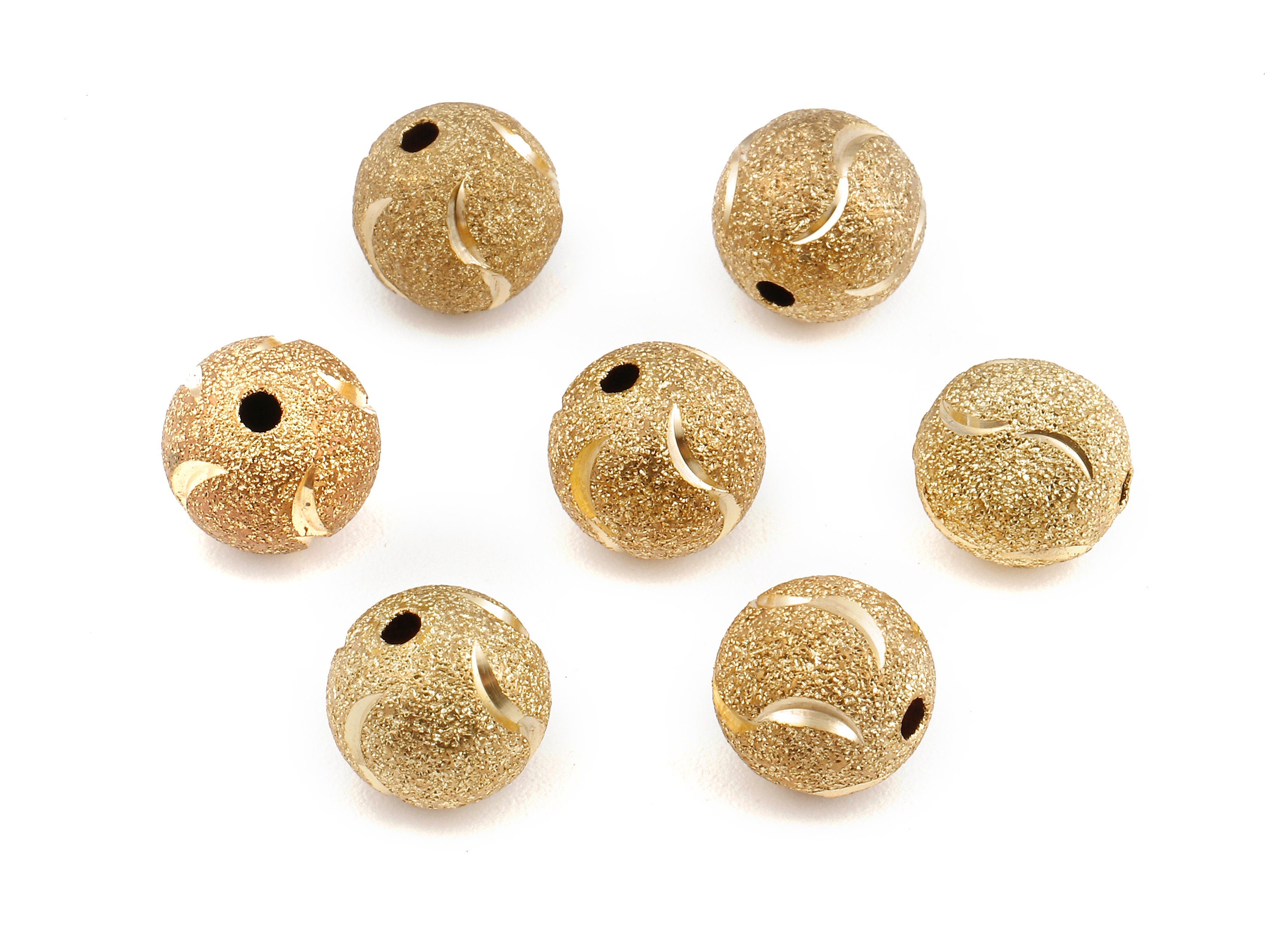 Brass Spacer Ball Beads - Raw Brass Spacer Ball Beads - Necklace Beads - Earring Findings - Jewelry Supplies - 10.12 x9.98mm - PP2315 - DOMEDBAZAAR