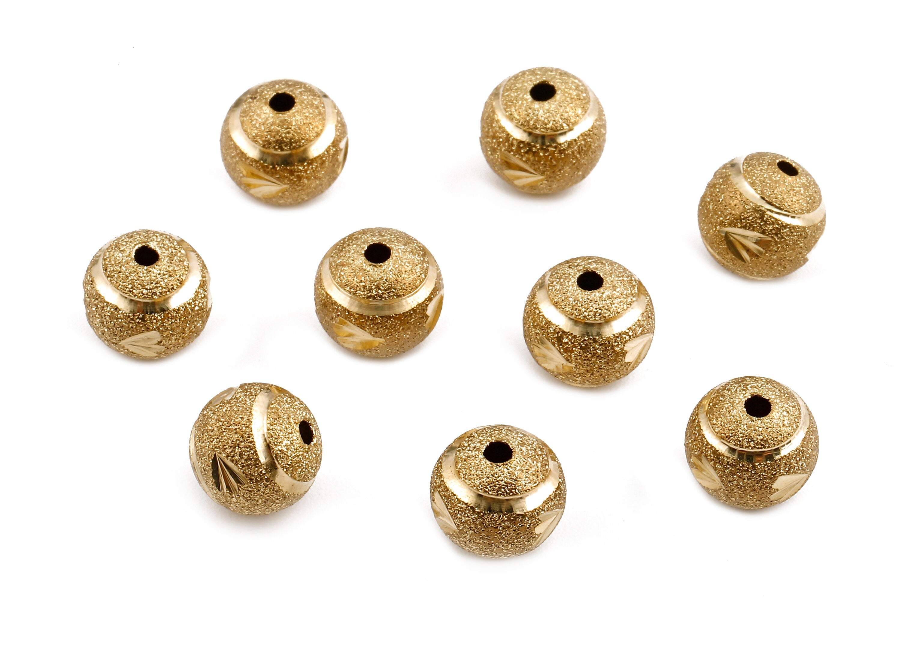 Brass Spacer Ball Beads - Raw Brass Spacer Ball Beads - Necklace Beads - Earring Findings - Jewelry Supplies - 9.97x9.84mm - PP2309 - DOMEDBAZAAR