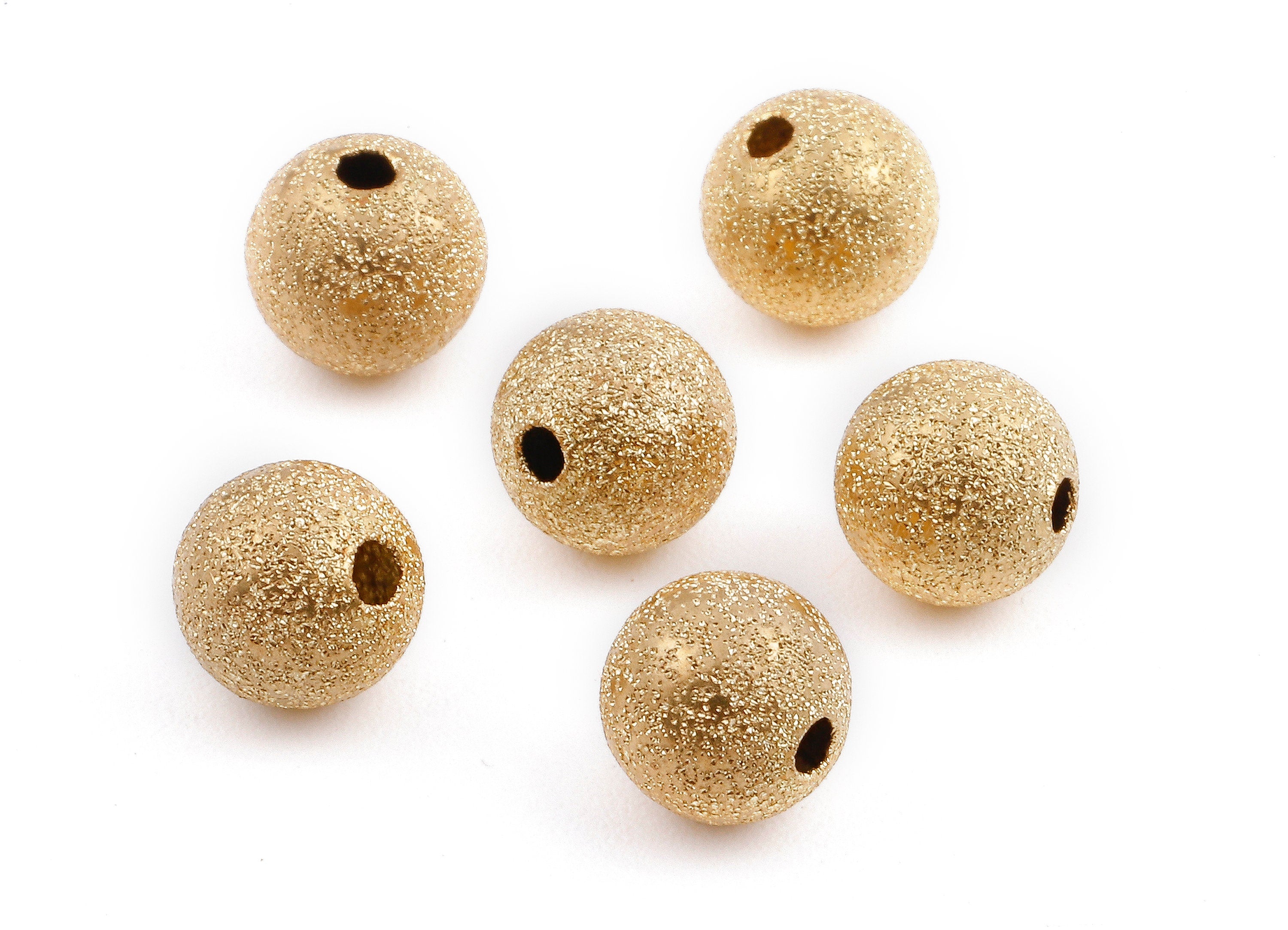 Brass Spacer Ball Beads - Raw Brass Spacer Ball Beads - Necklace Beads - Earring Findings - Jewelry Supplies - 8.01x7.89mm- PP2330 - DOMEDBAZAAR