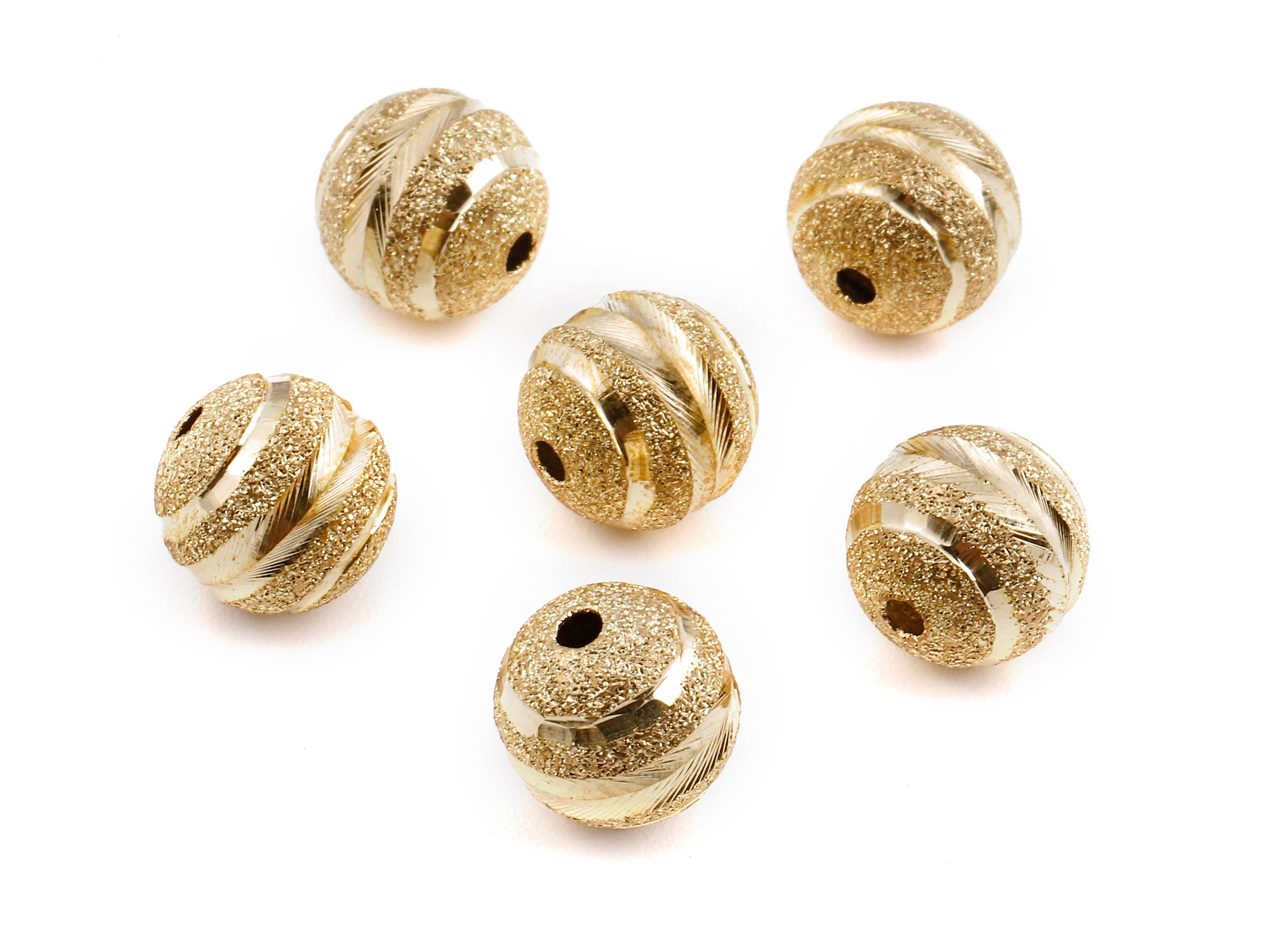 Brass Spacer Ball Beads - Raw Brass Spacer Ball Beads - Necklace Beads - Earring Findings - Jewelry Supplies - 9.99x9.89mm - PP2312 - DOMEDBAZAAR