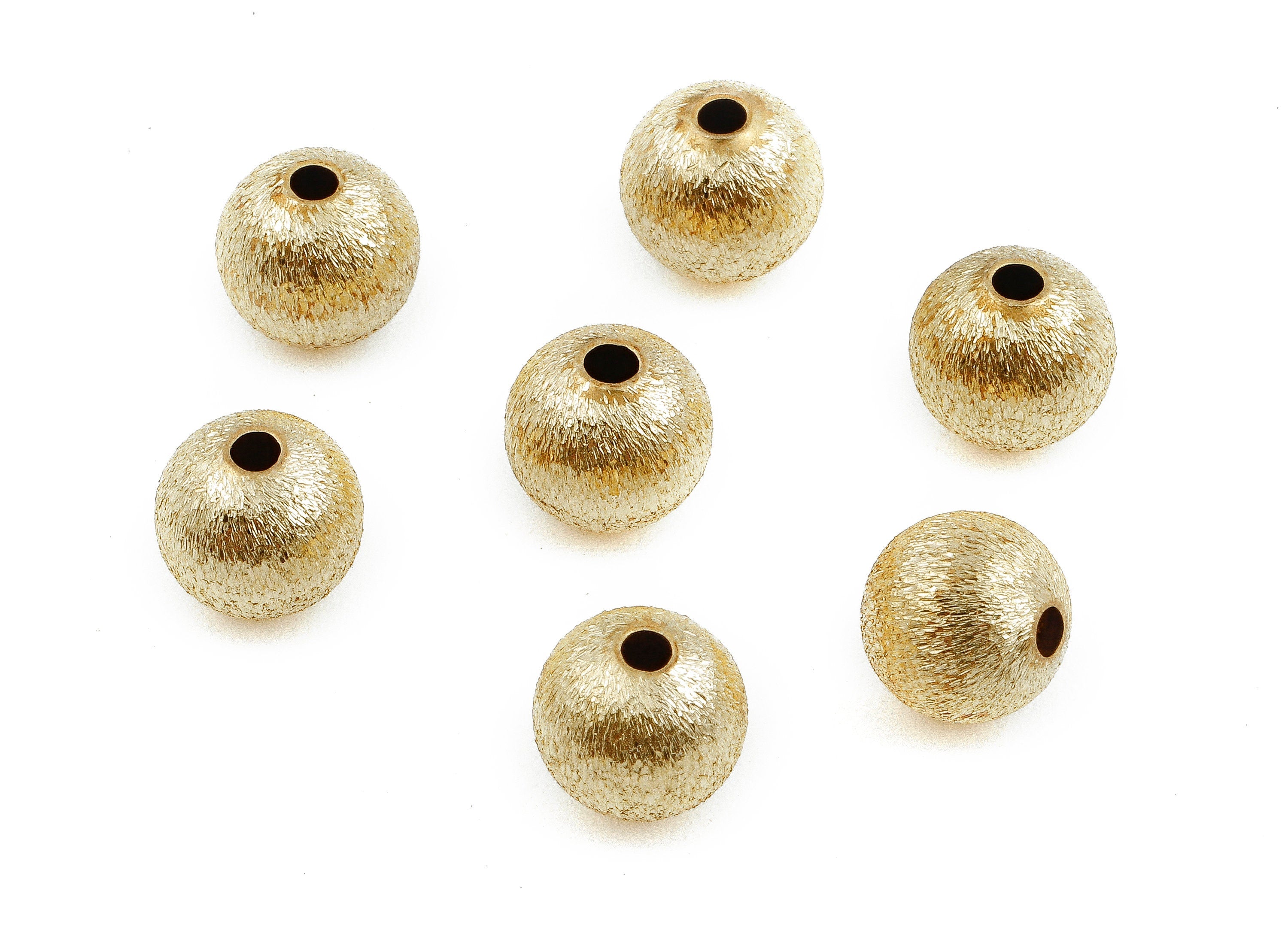 Brass Spacer Ball Beads - Raw Brass Spacer Ball Beads - Necklace Beads - Earring Findings - Jewelry Supplies - 8.17x7.66mm - PP2335 - DOMEDBAZAAR