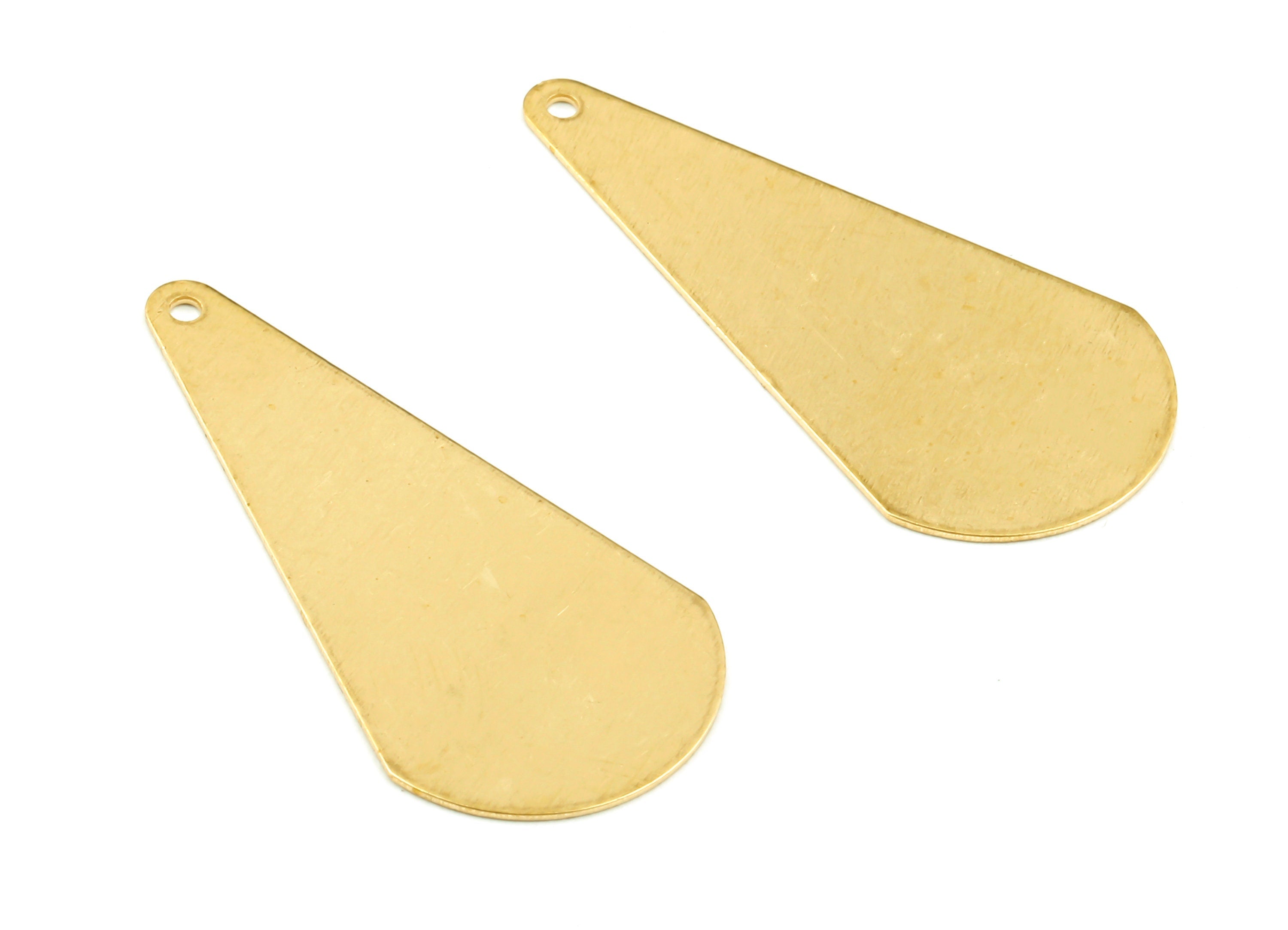 Personalized stamping blank - Brass Drop Charms - Raw Brass Drop Earrings and Pendant - Earring Findings - 37.27x17.93x0.49mm - PP2358 - DOMEDBAZAAR