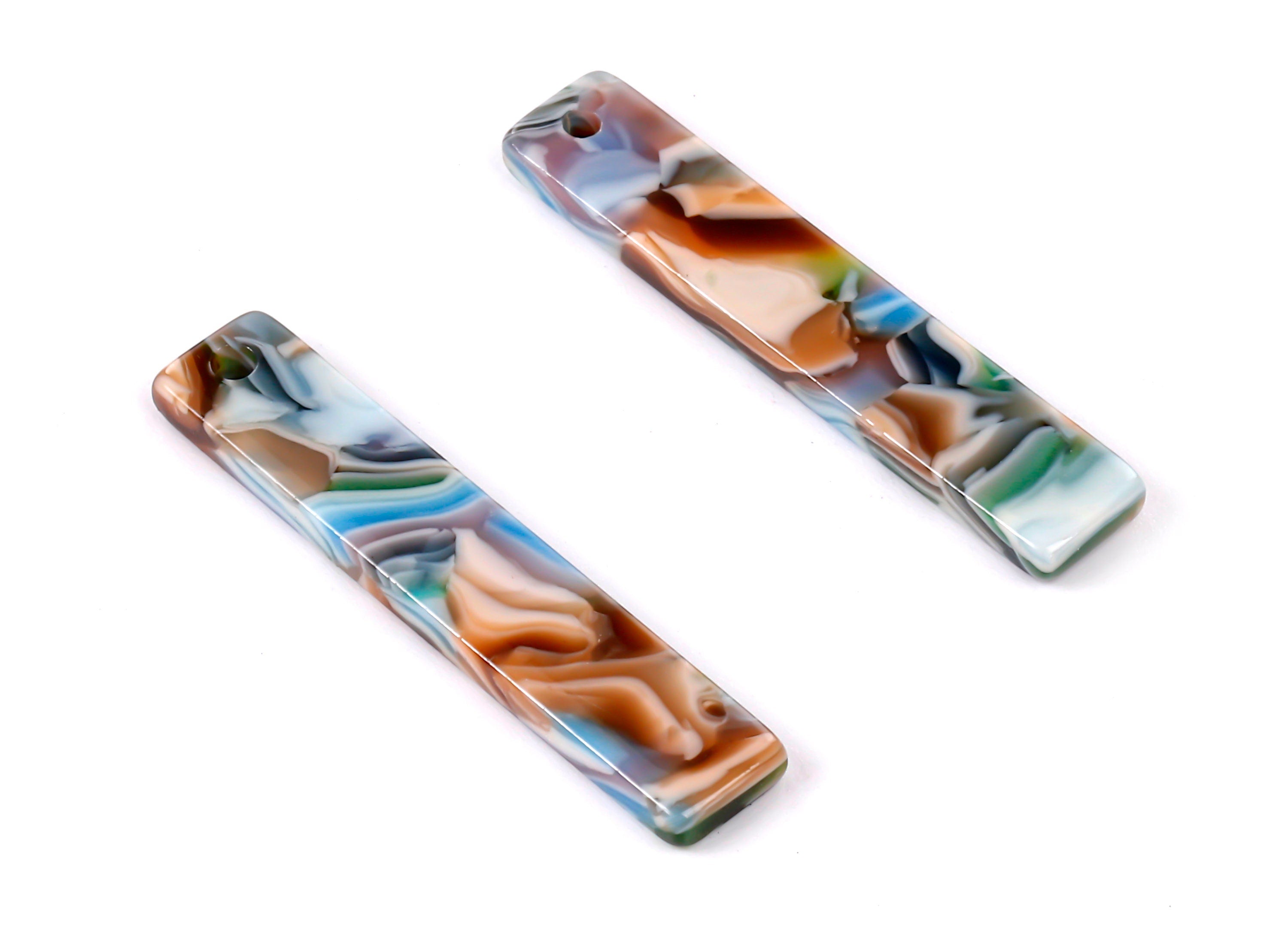 Acetate Stick Charms - Bar Earrings and Pendant - Earring Findings - Jewelry Supplys - Color Code: A240 - 34.03x7.57x2.63mm - AC1026-A240 - DOMEDBAZAAR