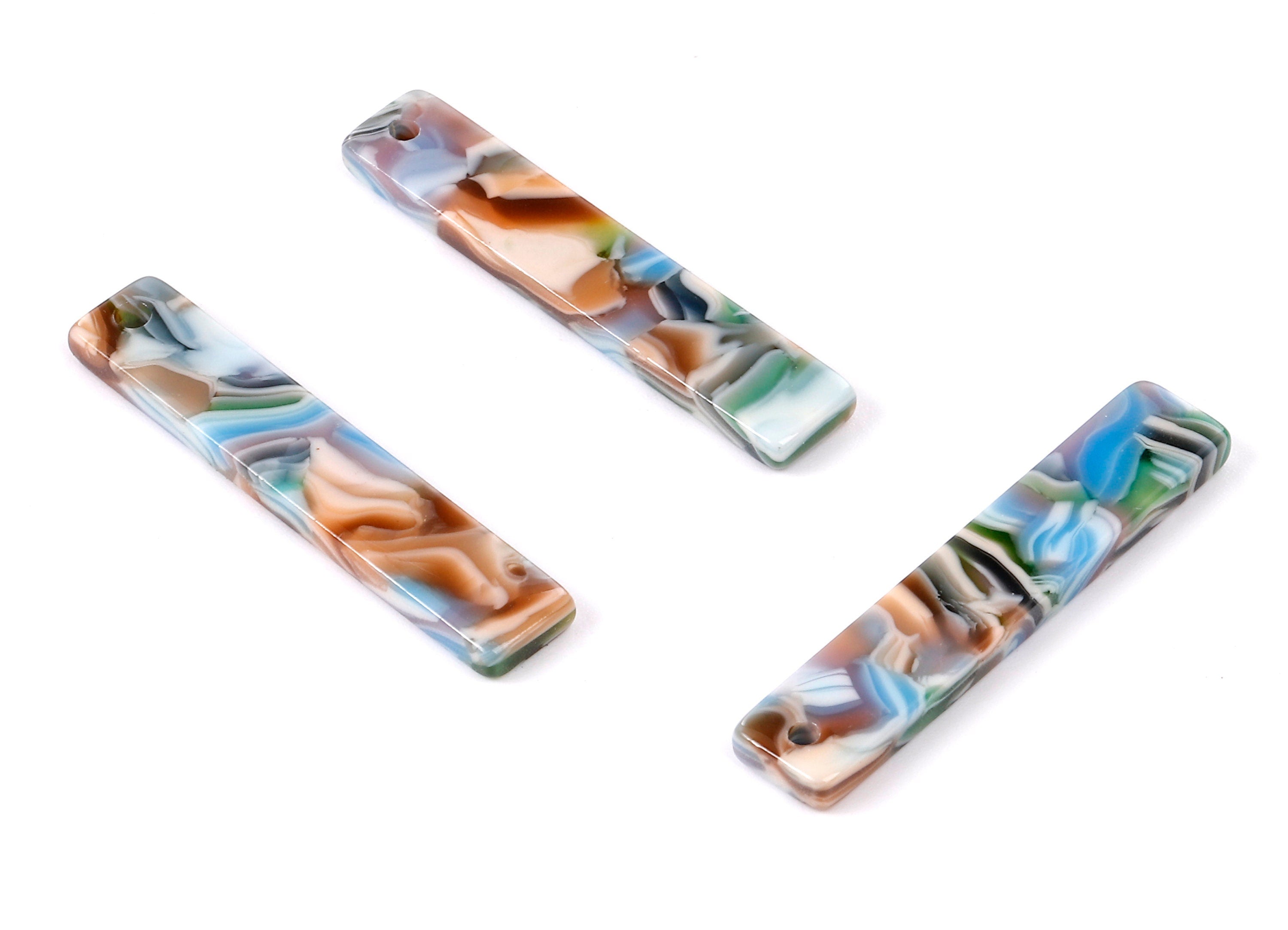 Acetate Stick Charms - Bar Earrings and Pendant - Earring Findings - Jewelry Supplys - Color Code: A240 - 34.03x7.57x2.63mm - AC1026-A240 - DOMEDBAZAAR