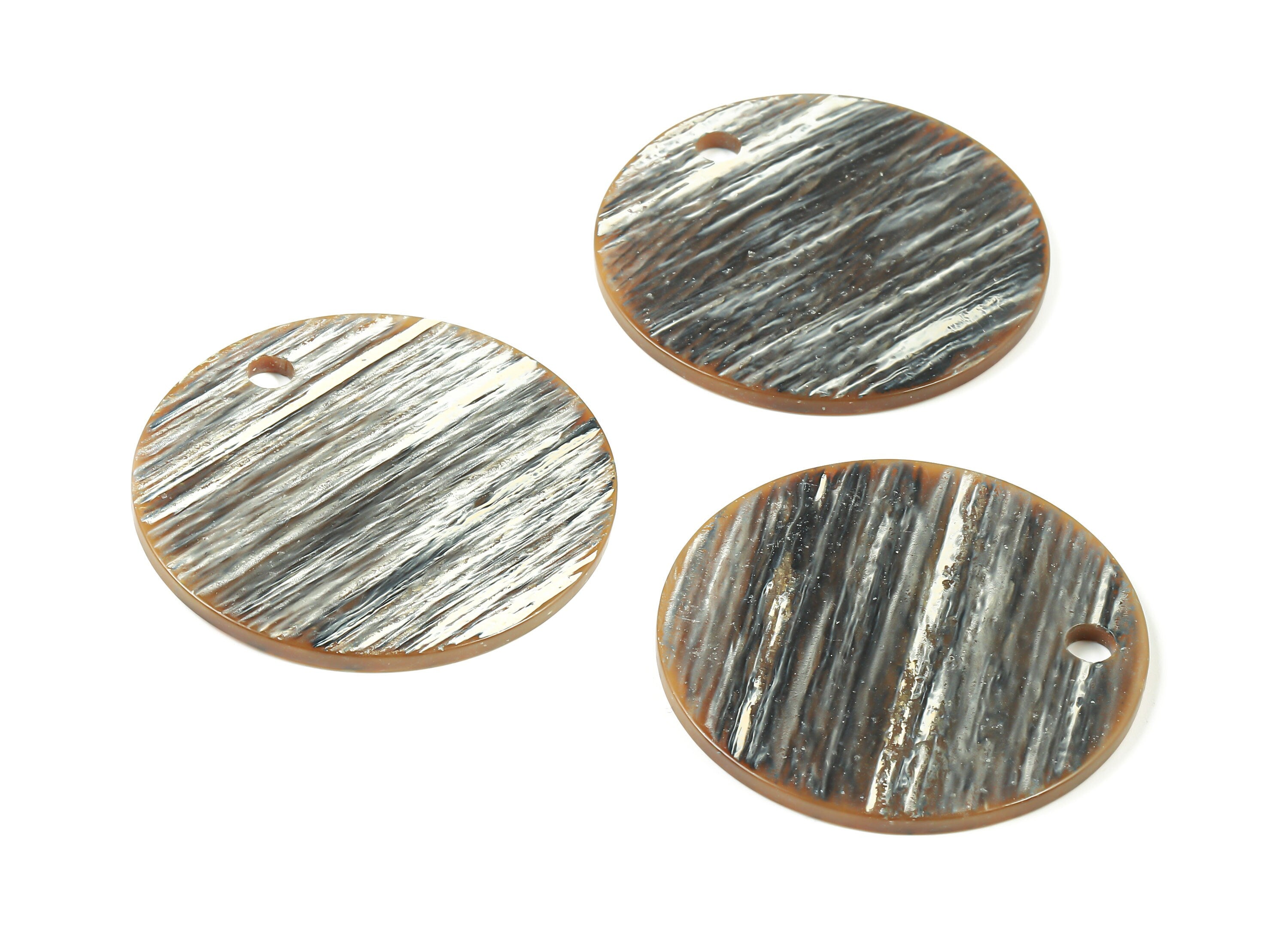 Acrylic Round Charms - Matte Round Earrings and Pendant - Jewelry Supplys - Color Code: A400 - 51.63x51.28x2.53mm - AC1738-A400 - DOMEDBAZAAR