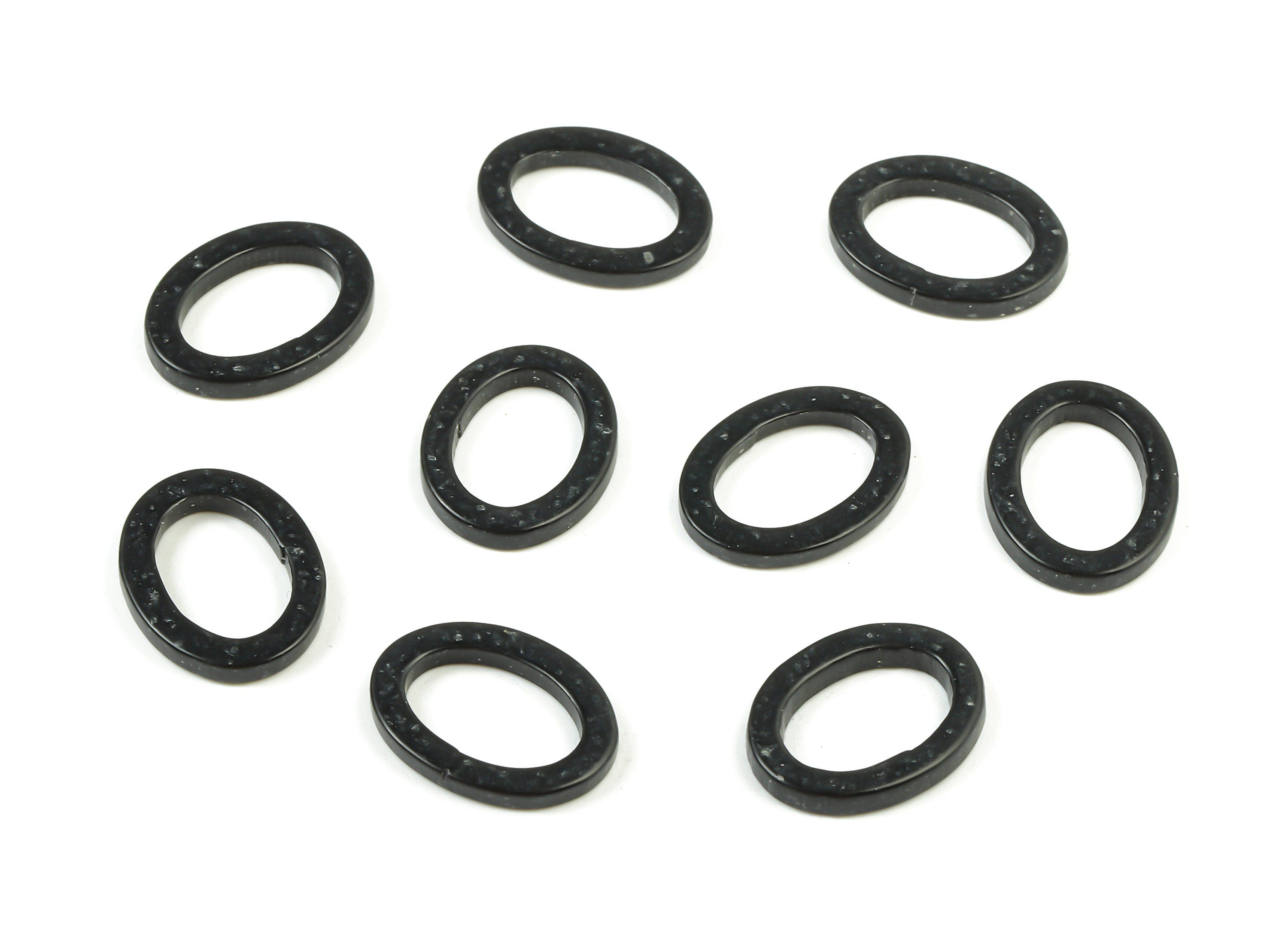 Acrylic Oval Charms - Acrylic Matte Oval Earrings and Pendant - Acrylic Oval Ring Connectors - Jewelry Supplys - 17.8x13.51x2.03mm - AC1739 - DOMEDBAZAAR